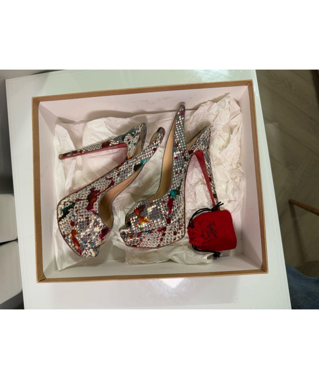 CHRISTIAN LOUBOUTIN Мульти туфли из экзотической кожи, фото 2