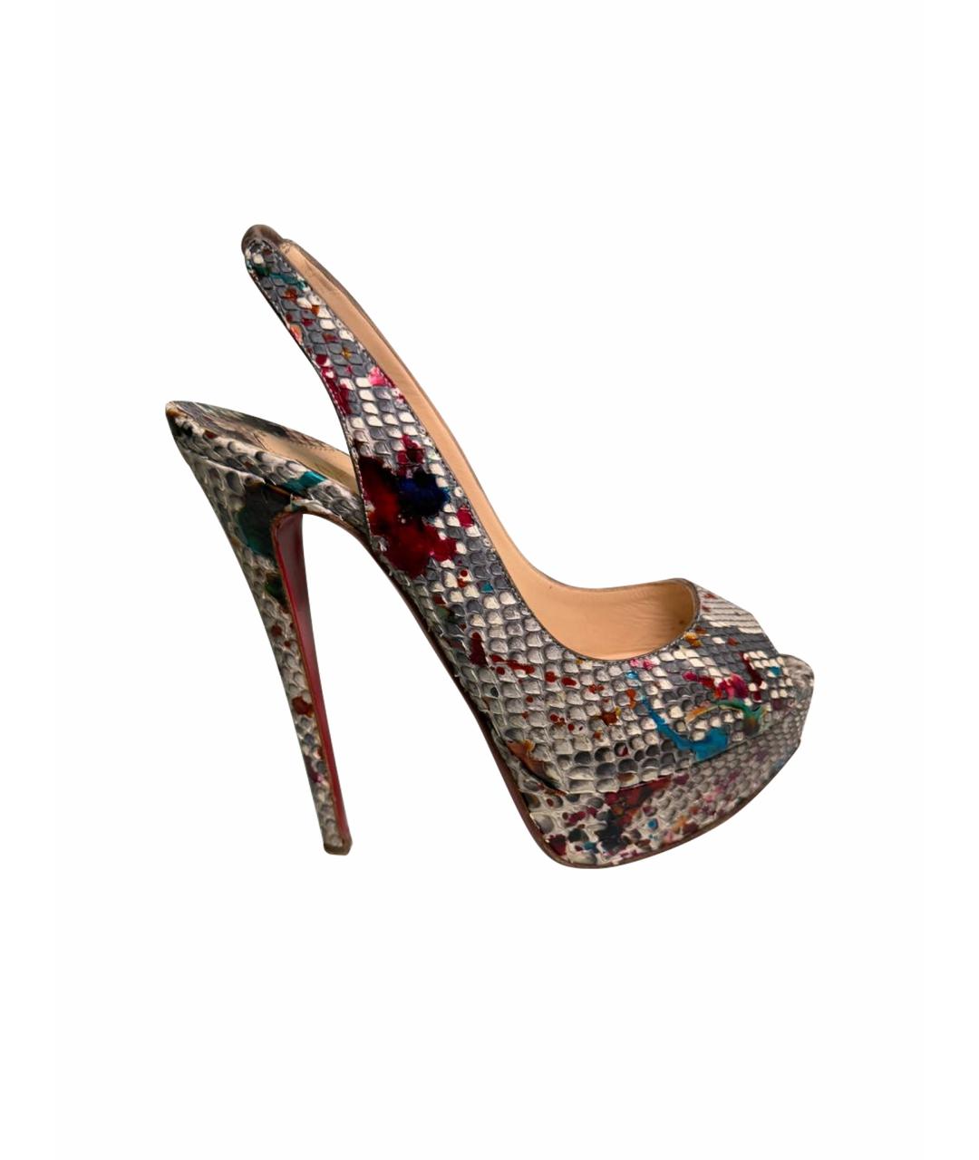 CHRISTIAN LOUBOUTIN Мульти туфли из экзотической кожи, фото 3