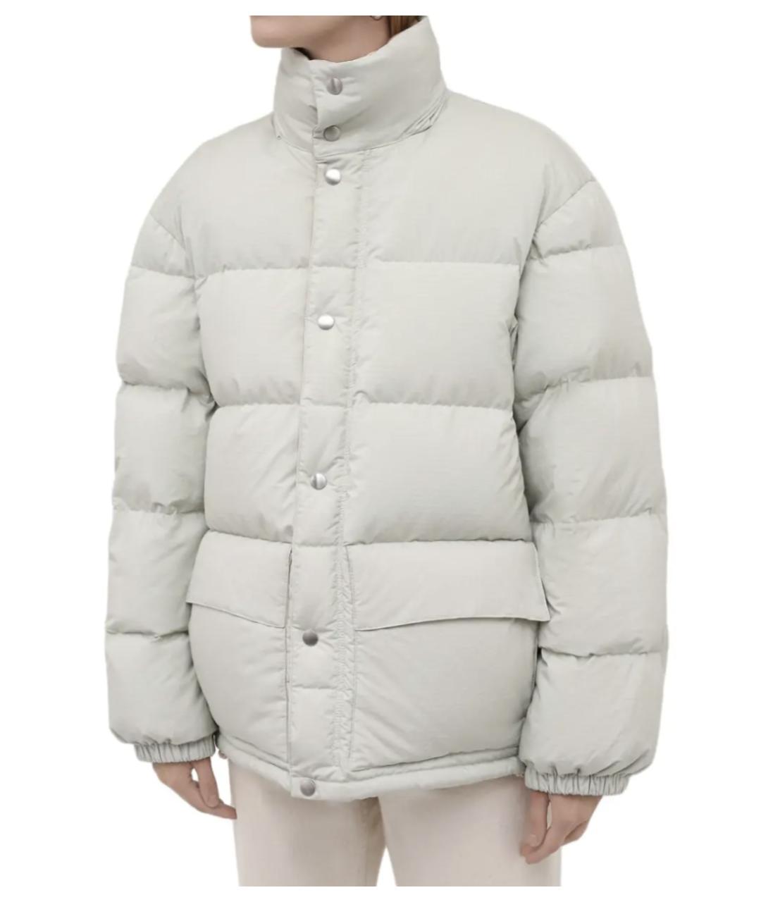 JIL SANDER Серый полиэстеровый пуховик, фото 2