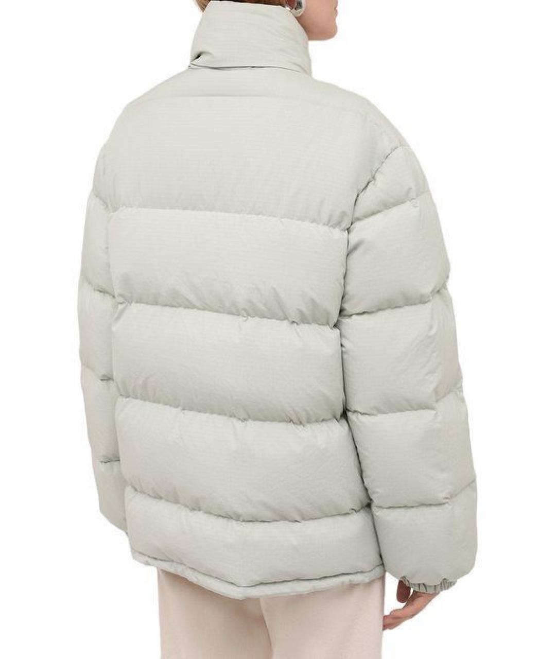 JIL SANDER Серый полиэстеровый пуховик, фото 3