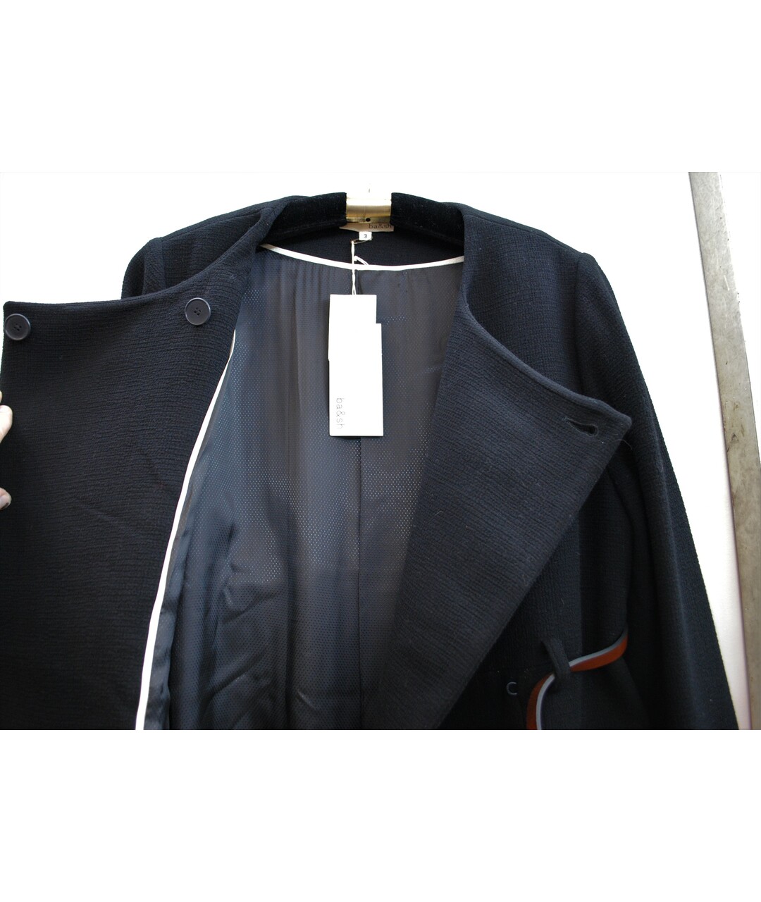 BA&SH Черное шерстяное пальто, фото 3