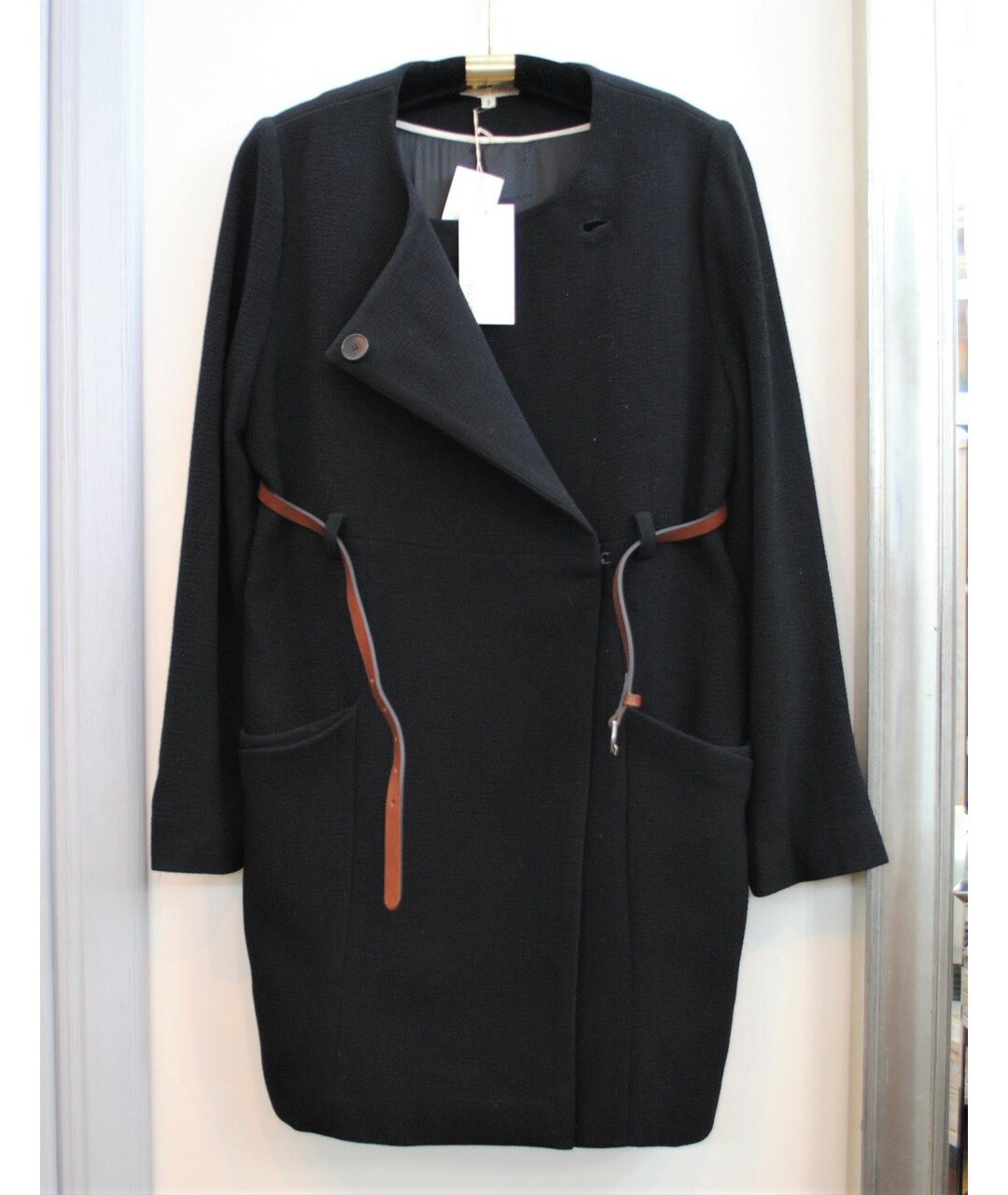 BA&SH Черное шерстяное пальто, фото 8