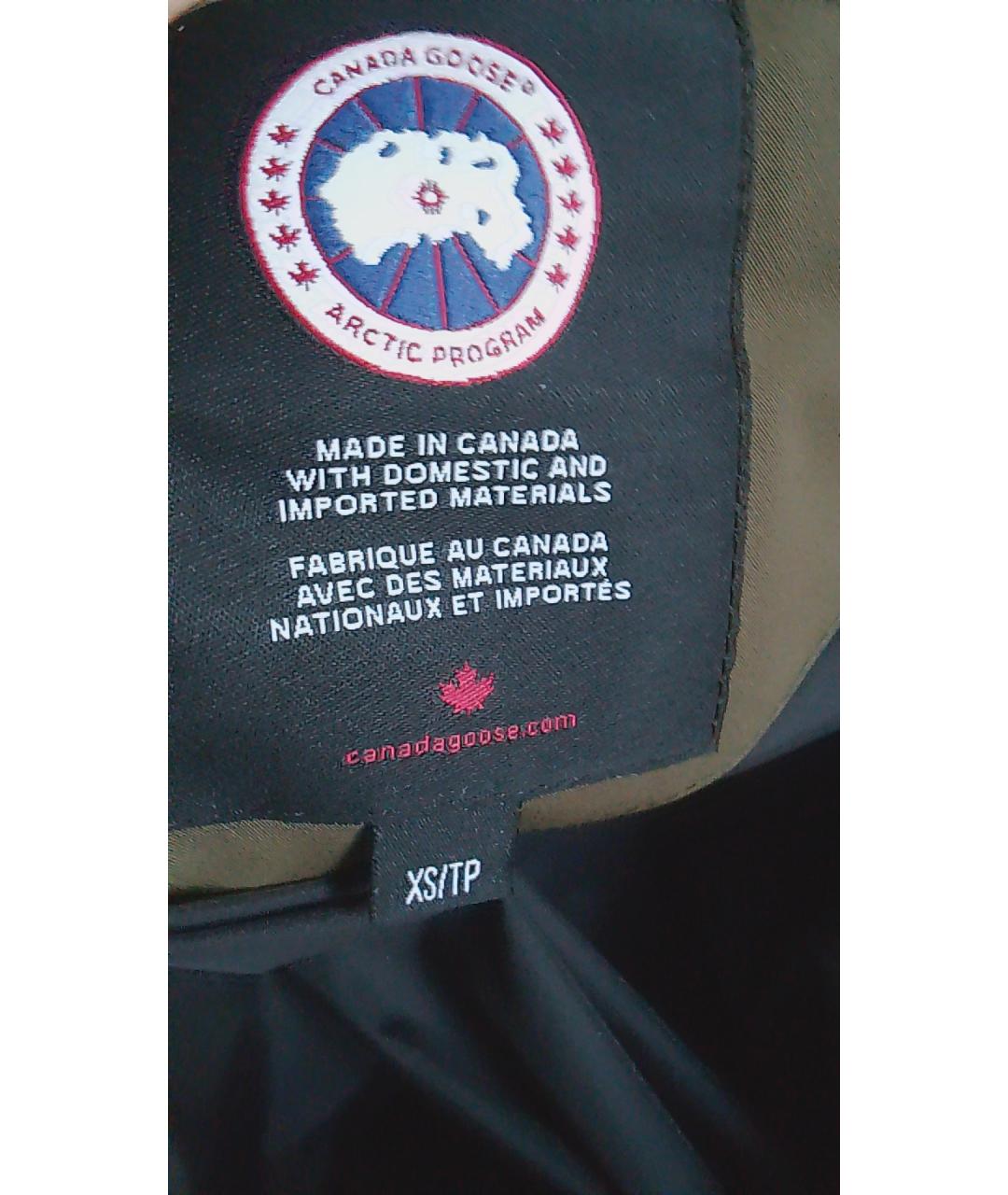 CANADA GOOSE Хаки полиэстеровая парка, фото 3