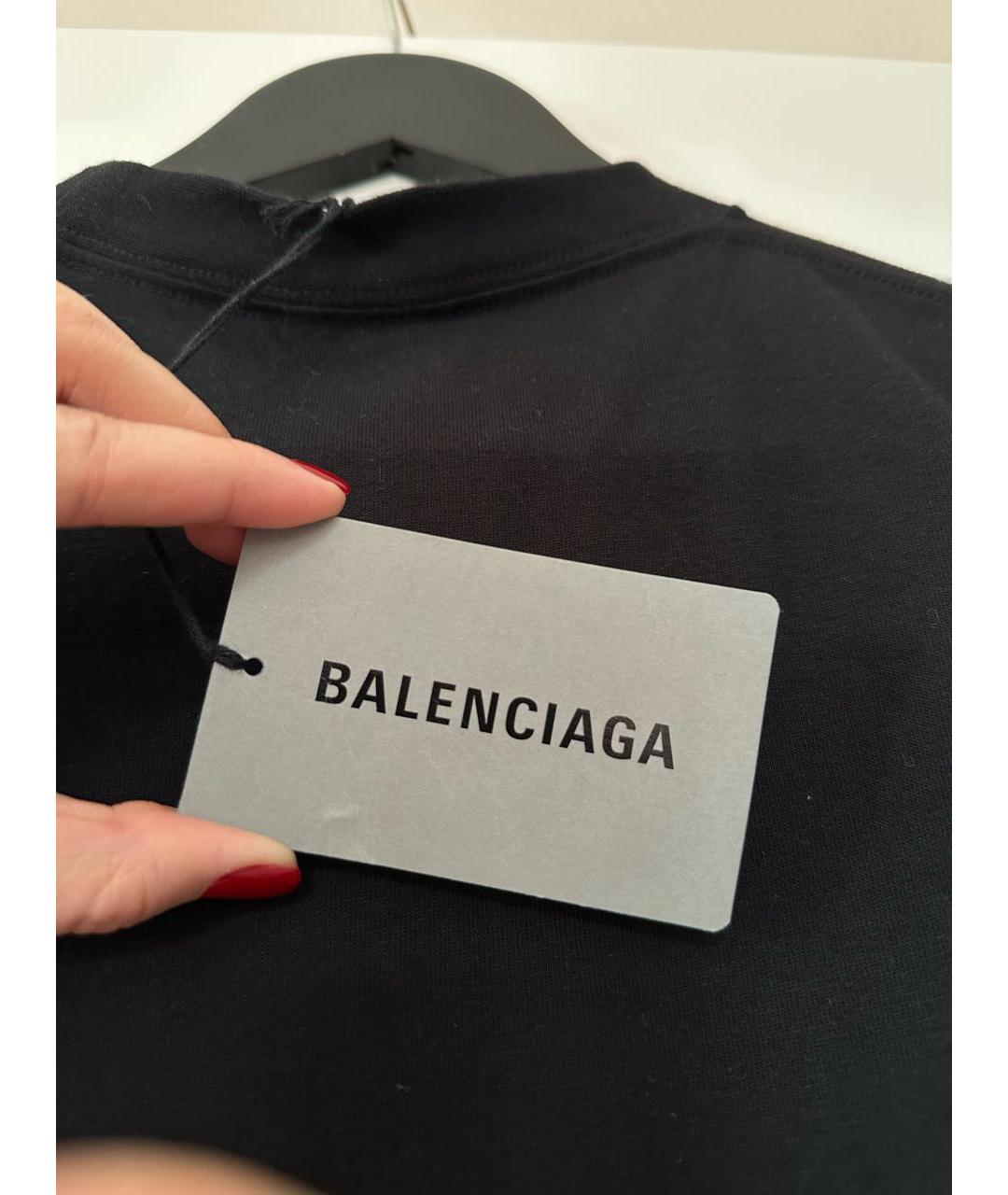 BALENCIAGA Черное хлопковое повседневное платье, фото 6