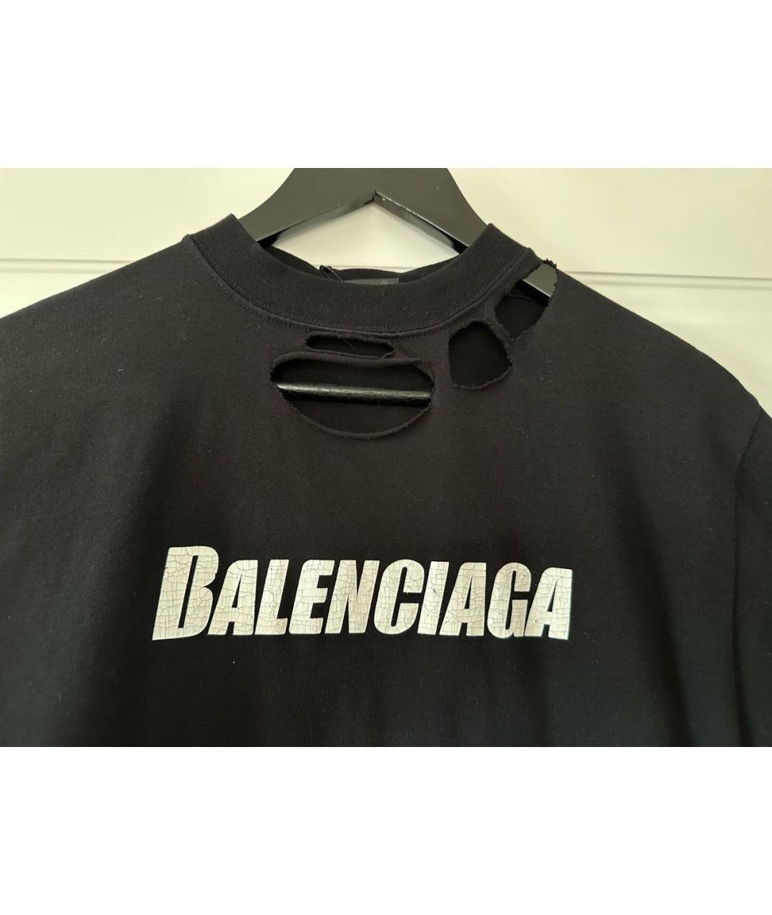 BALENCIAGA Черное хлопковое повседневное платье, фото 4