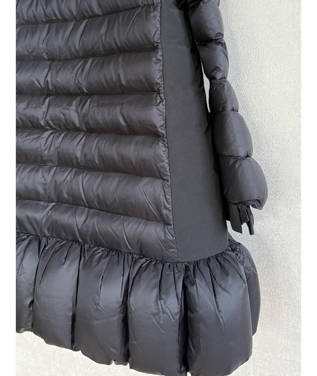 MONCLER Черный пуховик, фото 4