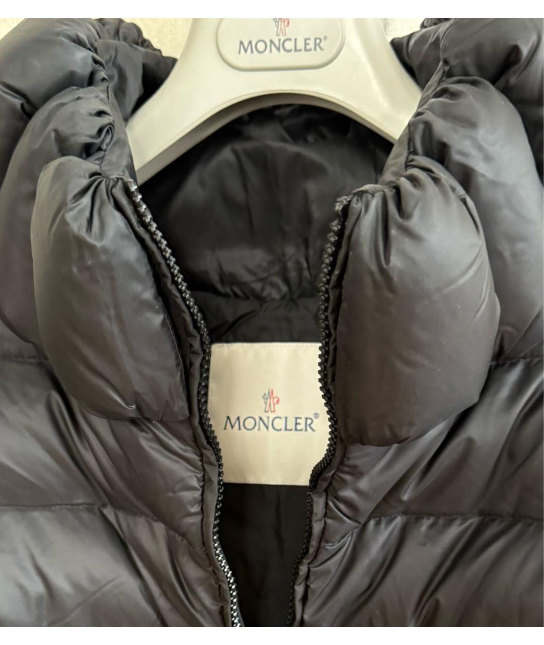 MONCLER Черный пуховик, фото 3