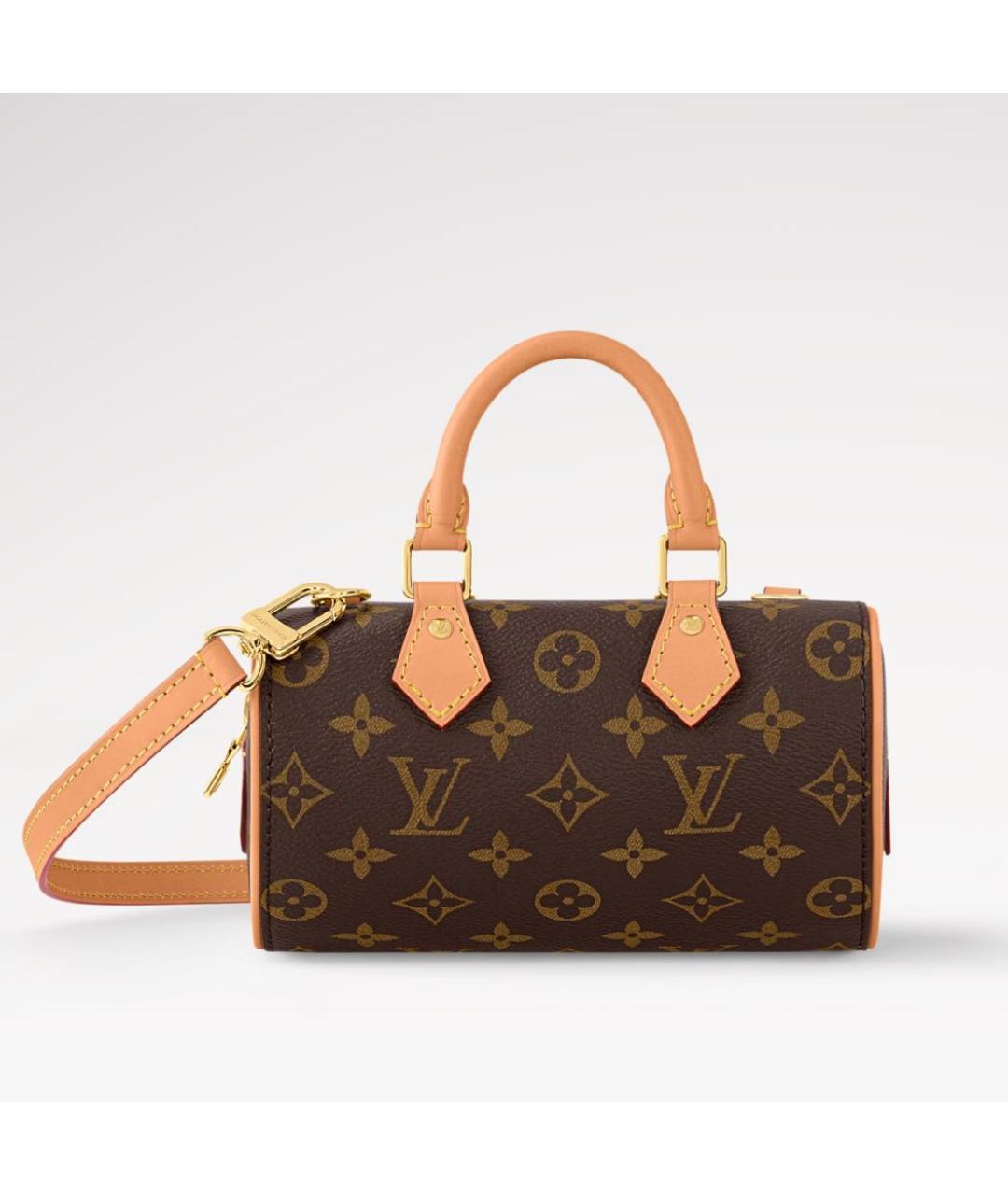 LOUIS VUITTON Коричневая кожаная сумка через плечо, фото 2