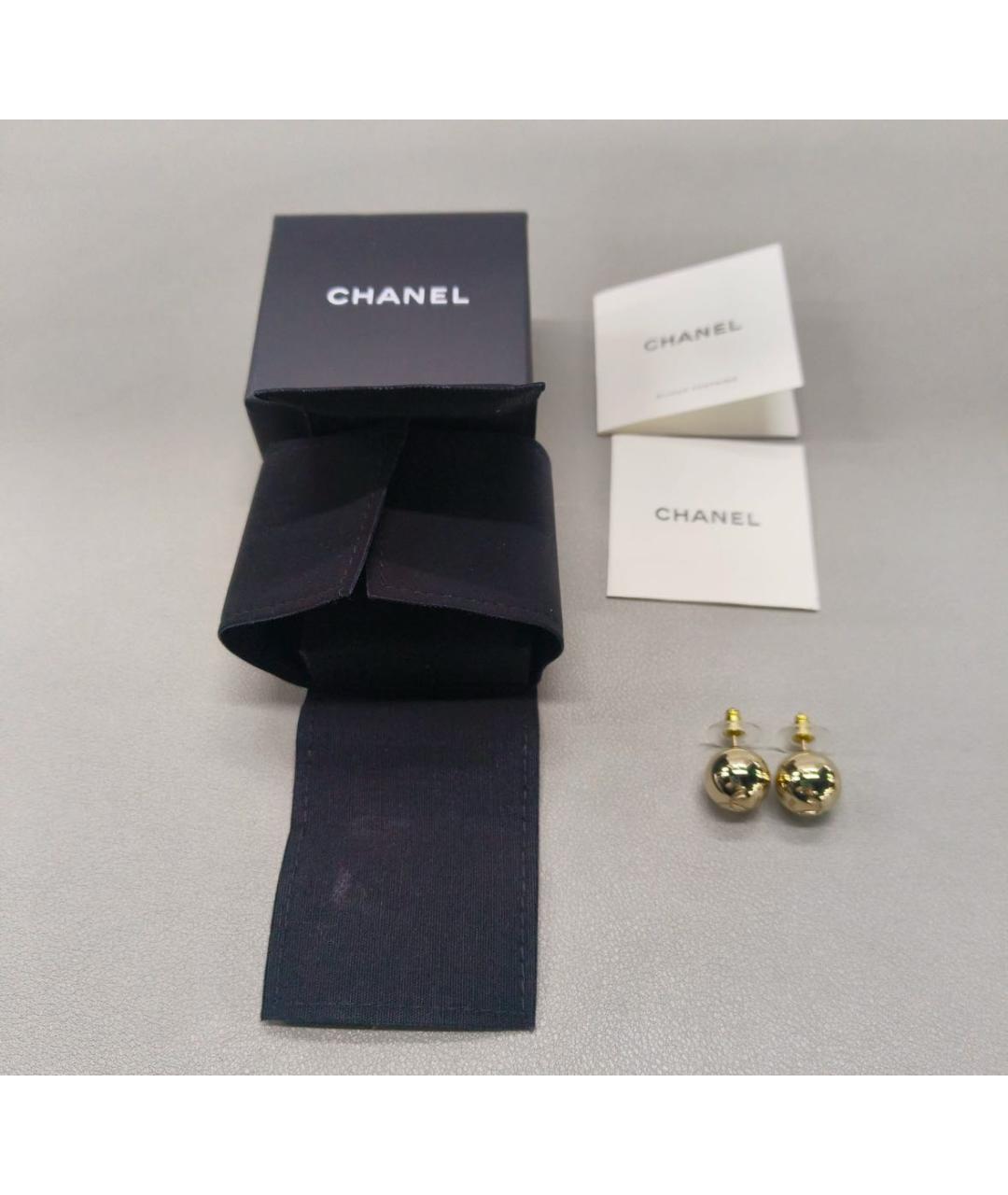 CHANEL Золотые серьги, фото 5