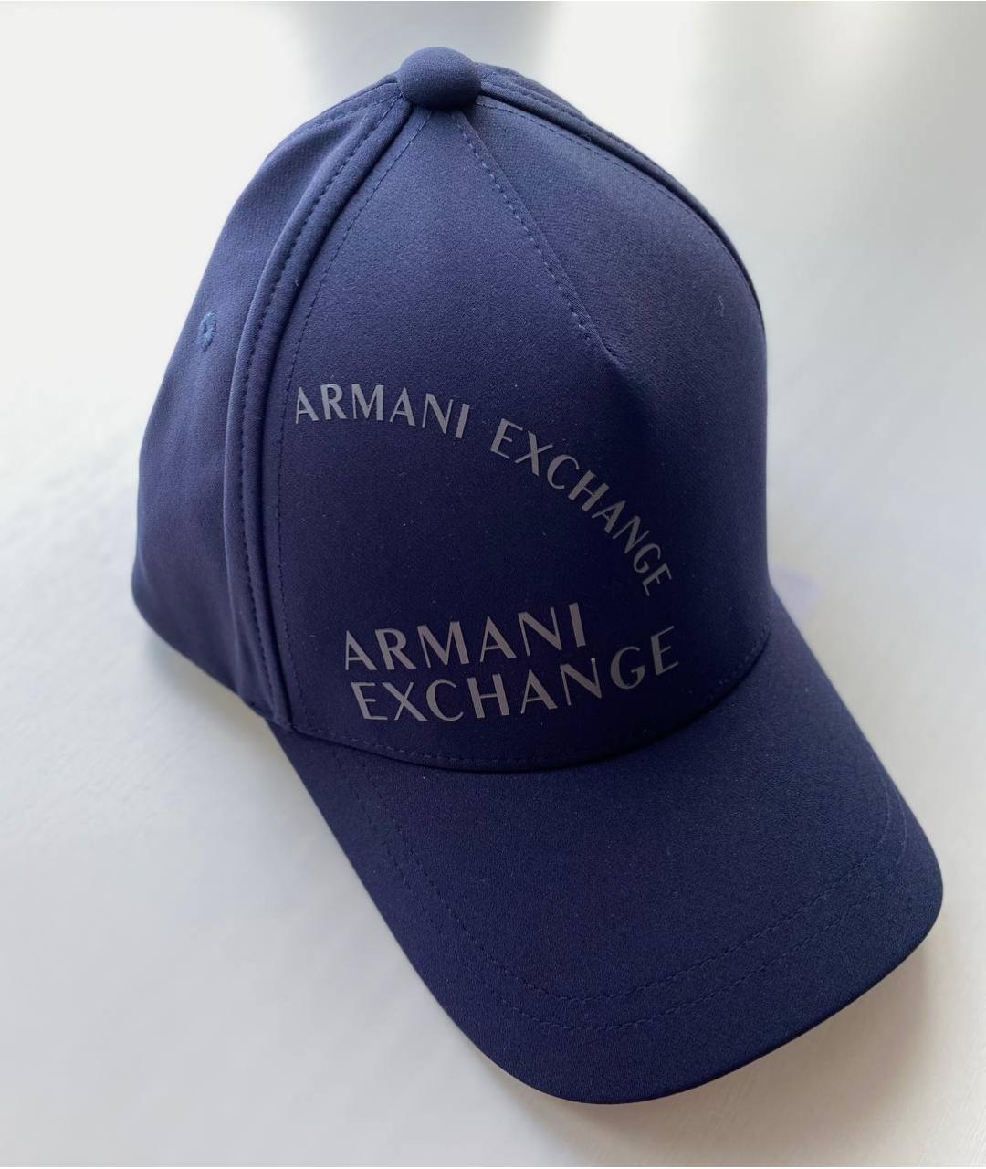 ARMANI EXCHANGE Темно-синяя хлопковая кепка/бейсболка, фото 6