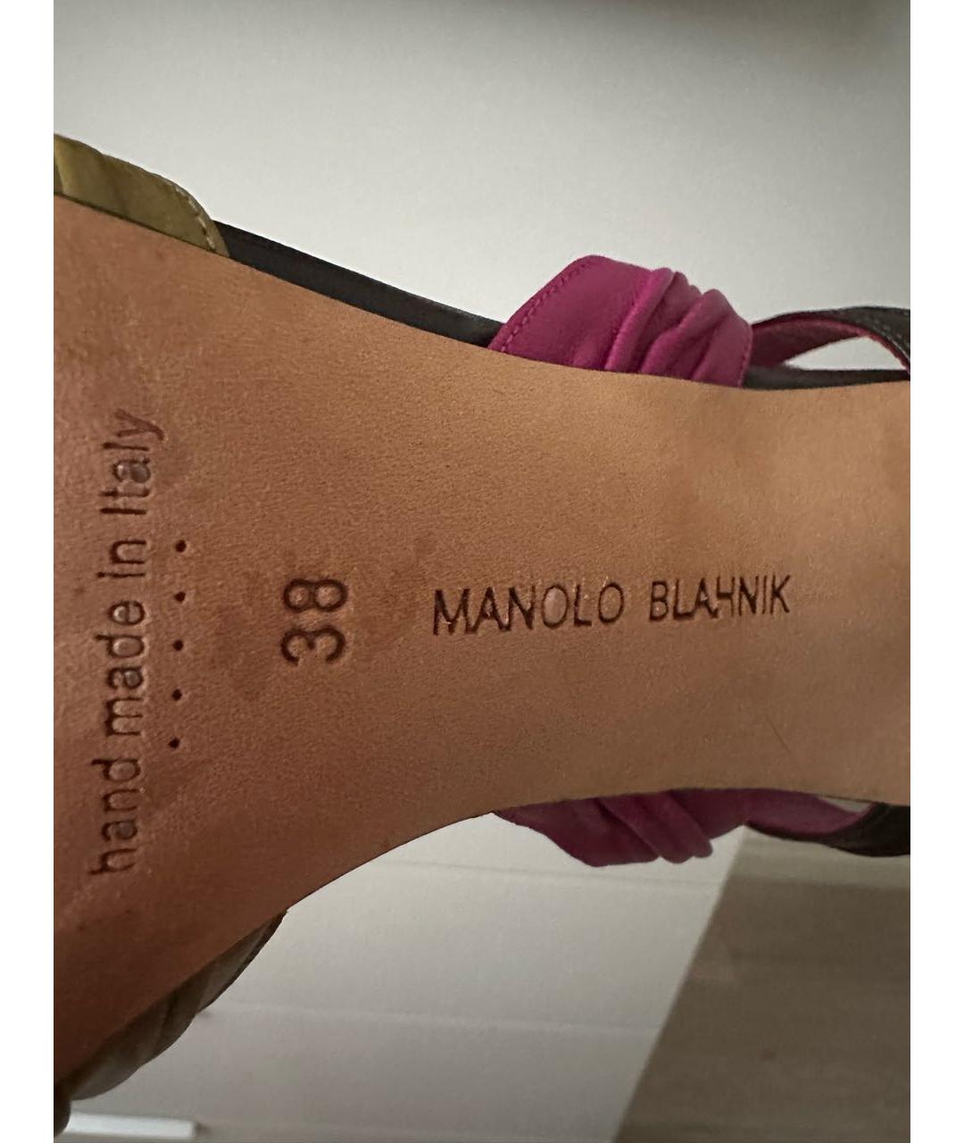 MANOLO BLAHNIK Мульти кожаные туфли, фото 5