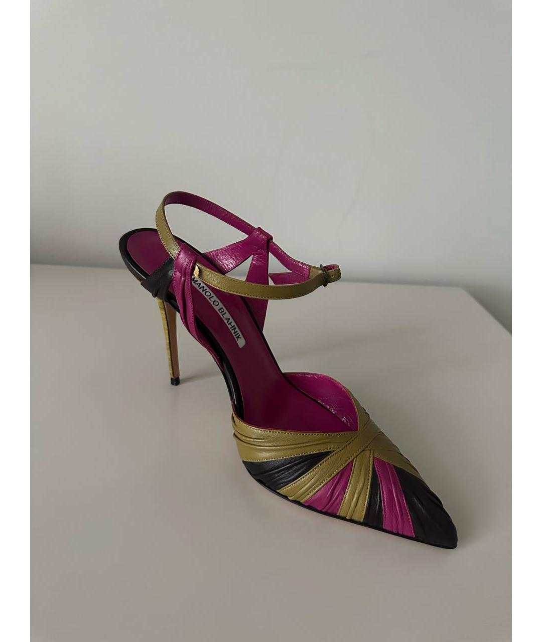 MANOLO BLAHNIK Мульти кожаные туфли, фото 2