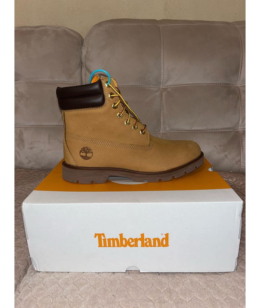 TIMBERLAND Оранжевое нубуковые высокие ботинки, фото 5