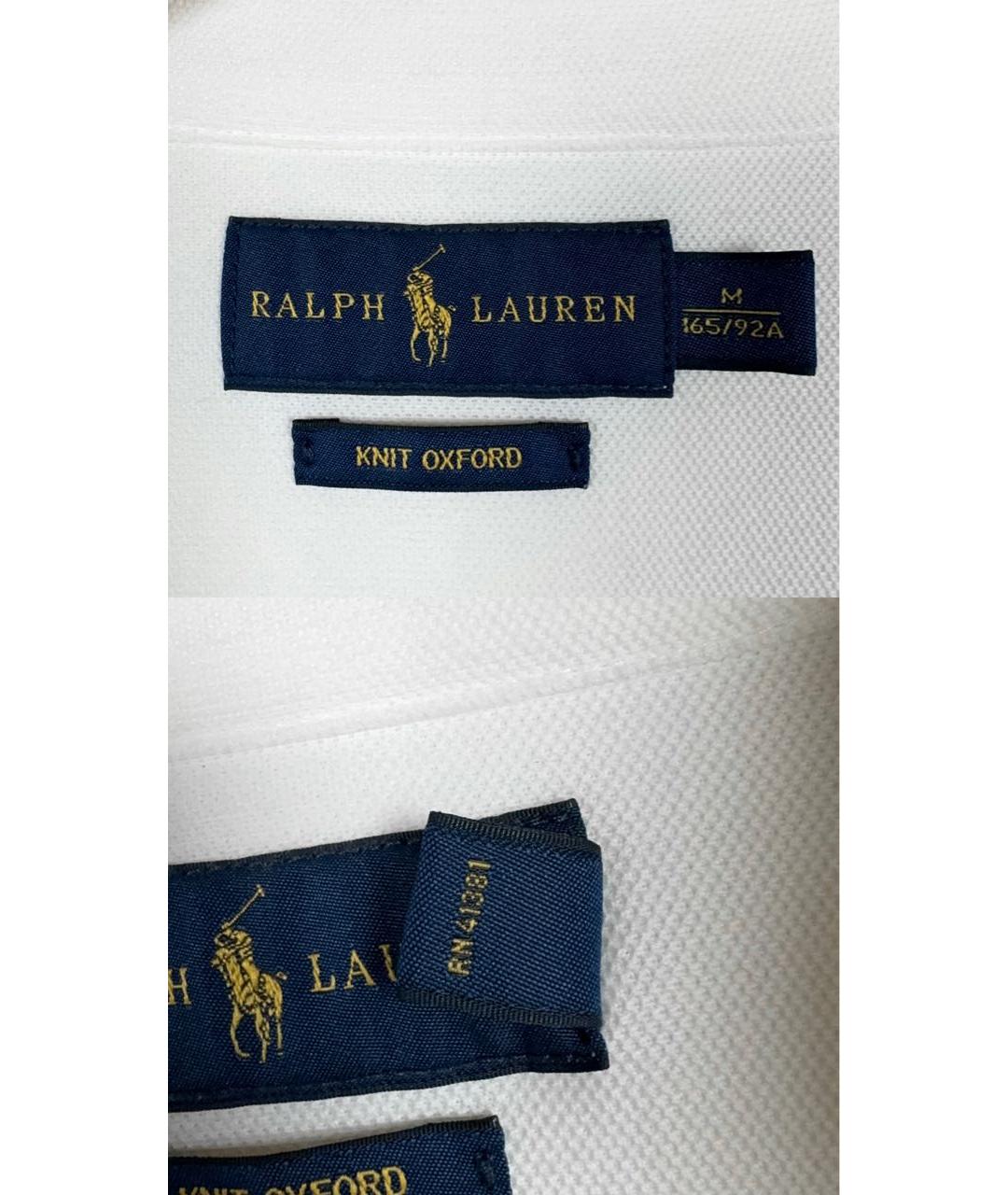 RALPH LAUREN Белая хлопковая рубашка, фото 7