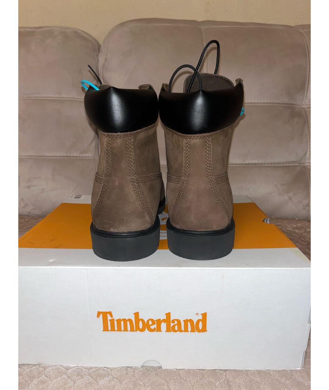 TIMBERLAND Коричневые нубуковые высокие ботинки, фото 4