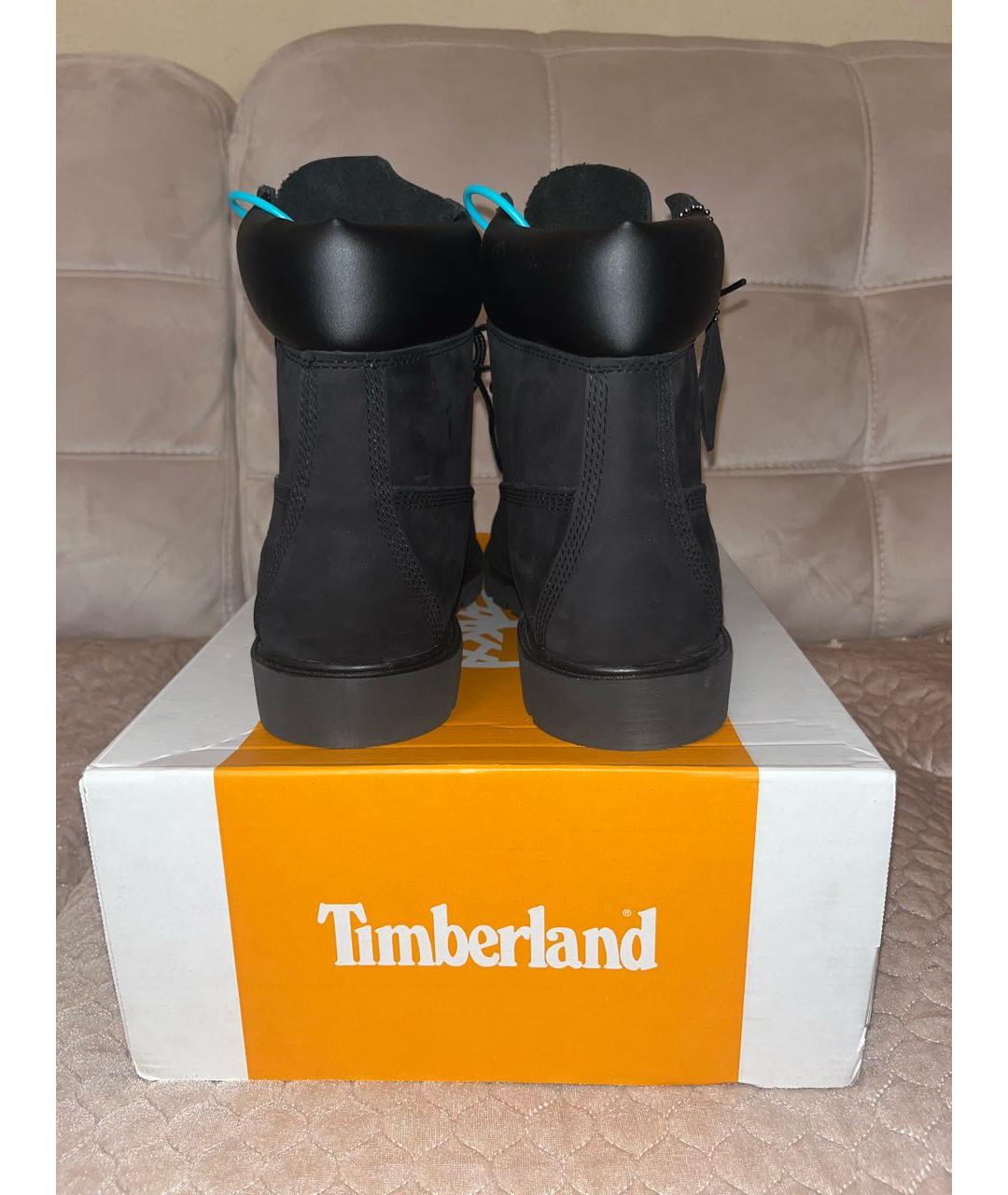 TIMBERLAND Черные нубуковые высокие ботинки, фото 4