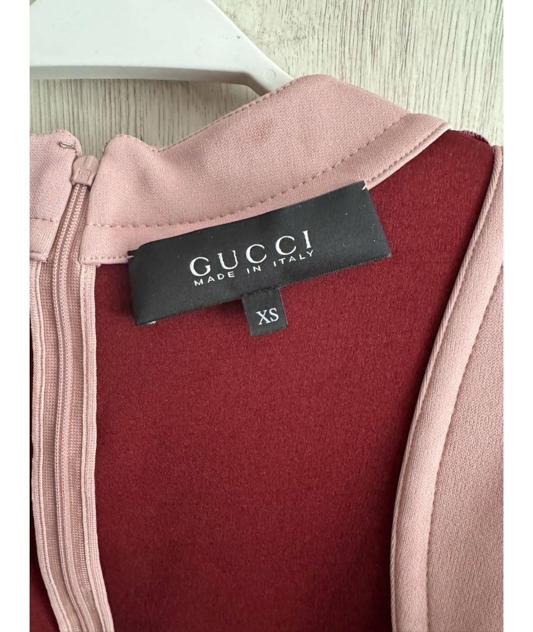 GUCCI Розовое вискозное повседневное платье, фото 3