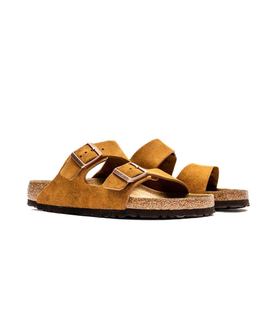 BIRKENSTOCK Коричневые замшевые сандалии, фото 2