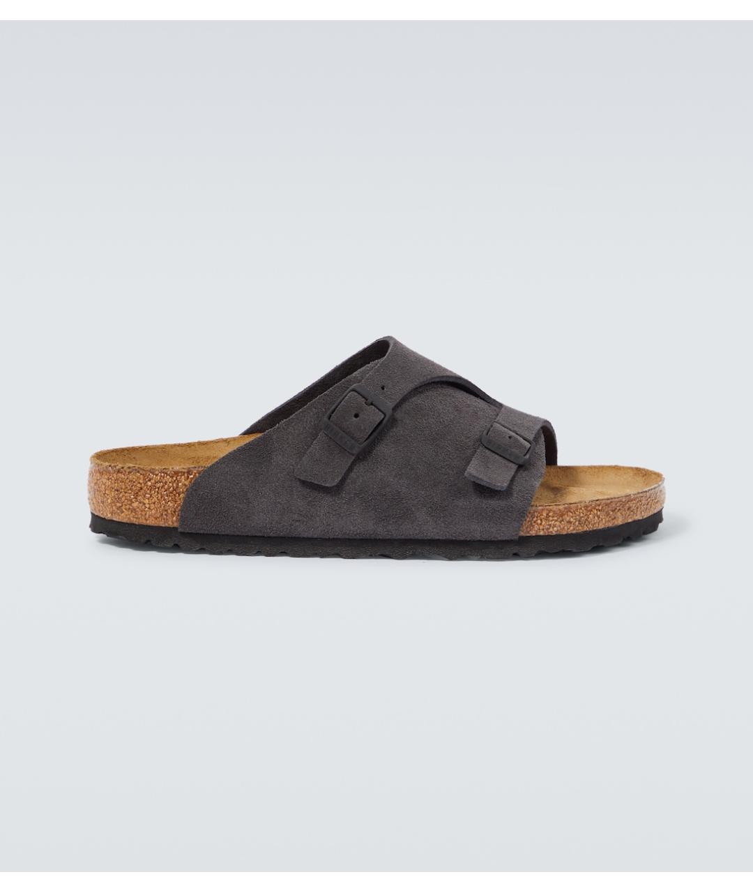 BIRKENSTOCK Серые замшевые сандалии, фото 6