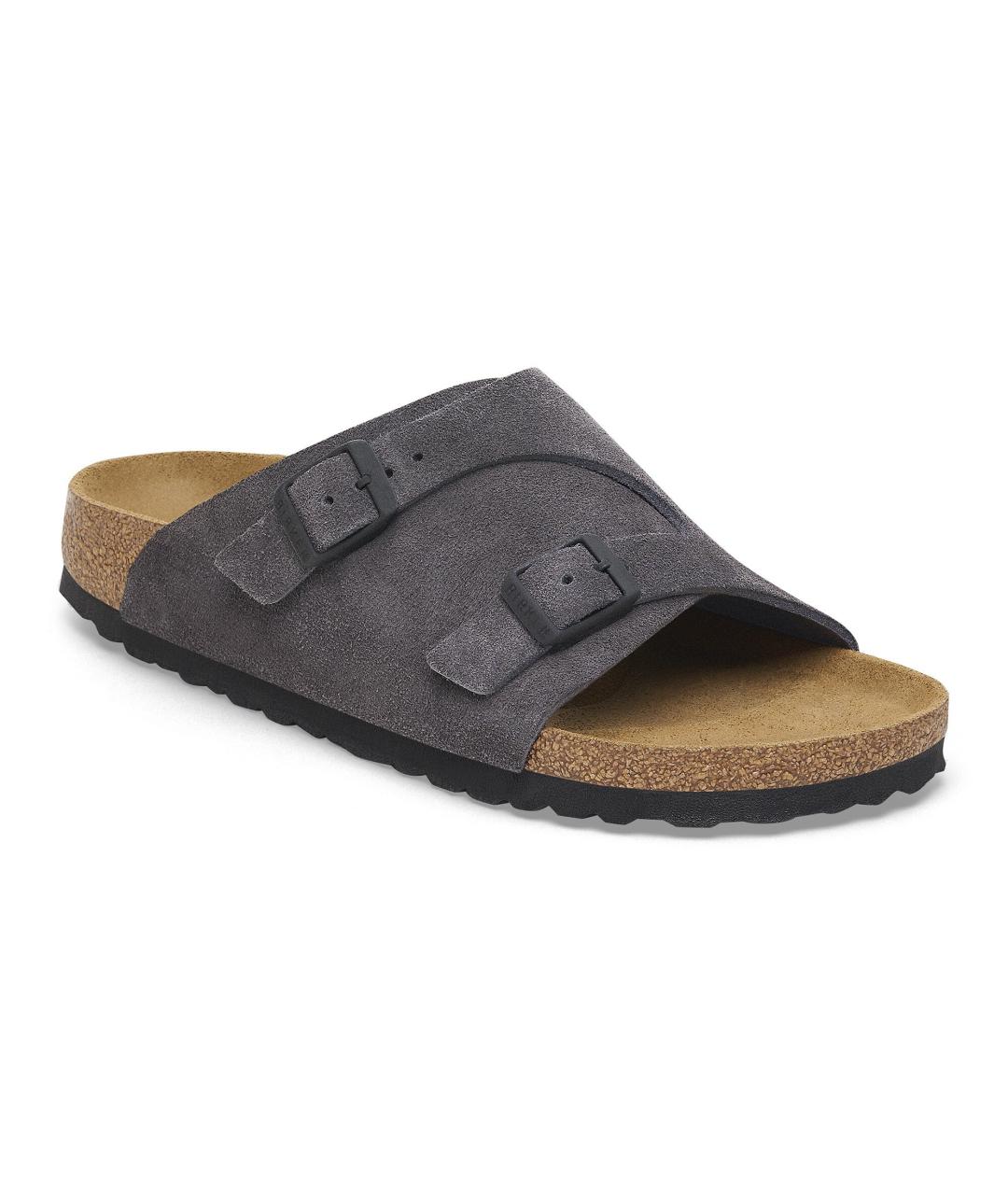 BIRKENSTOCK Серые замшевые сандалии, фото 4