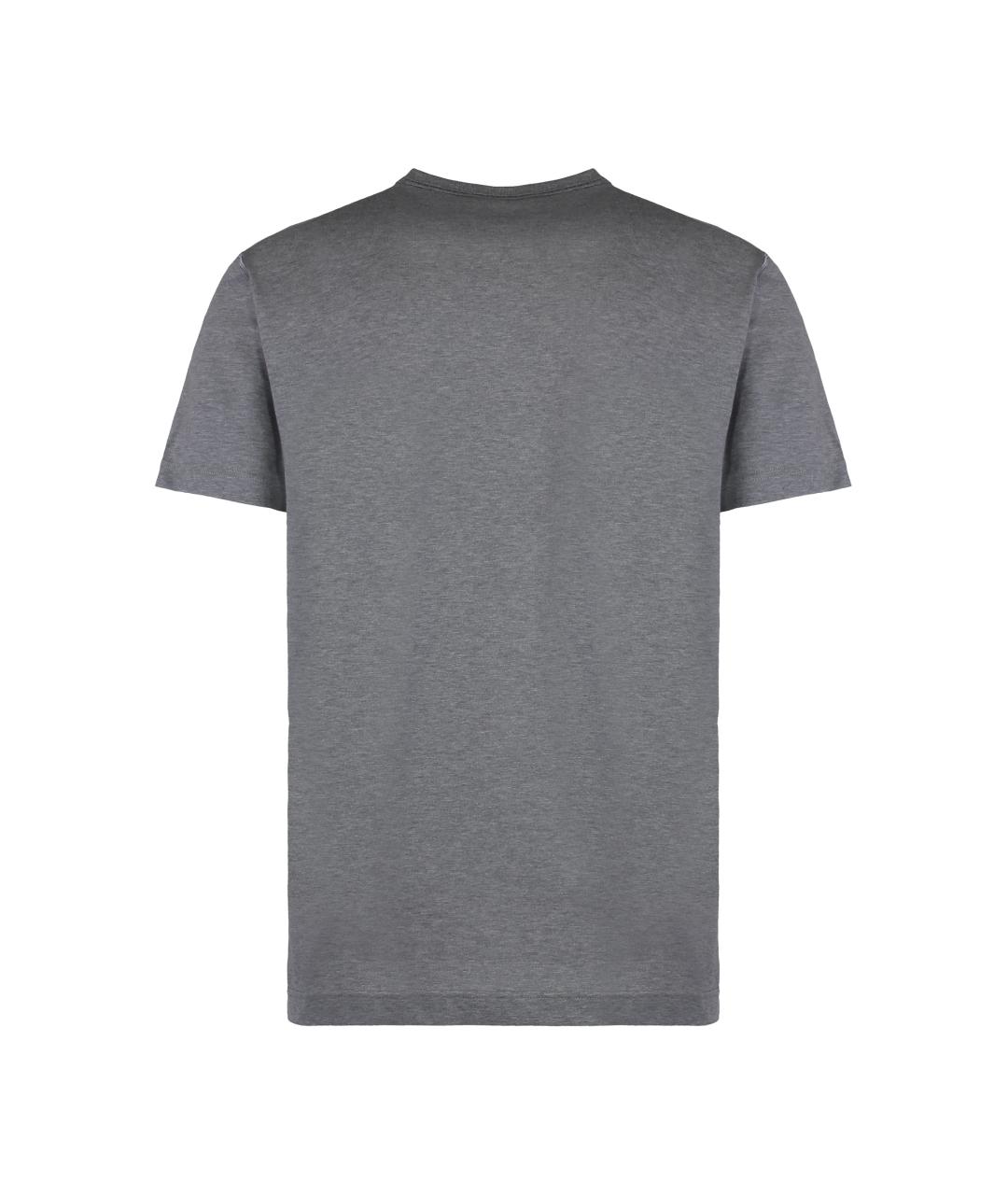 DOLCE&GABBANA Серая хлопковая футболка, фото 2