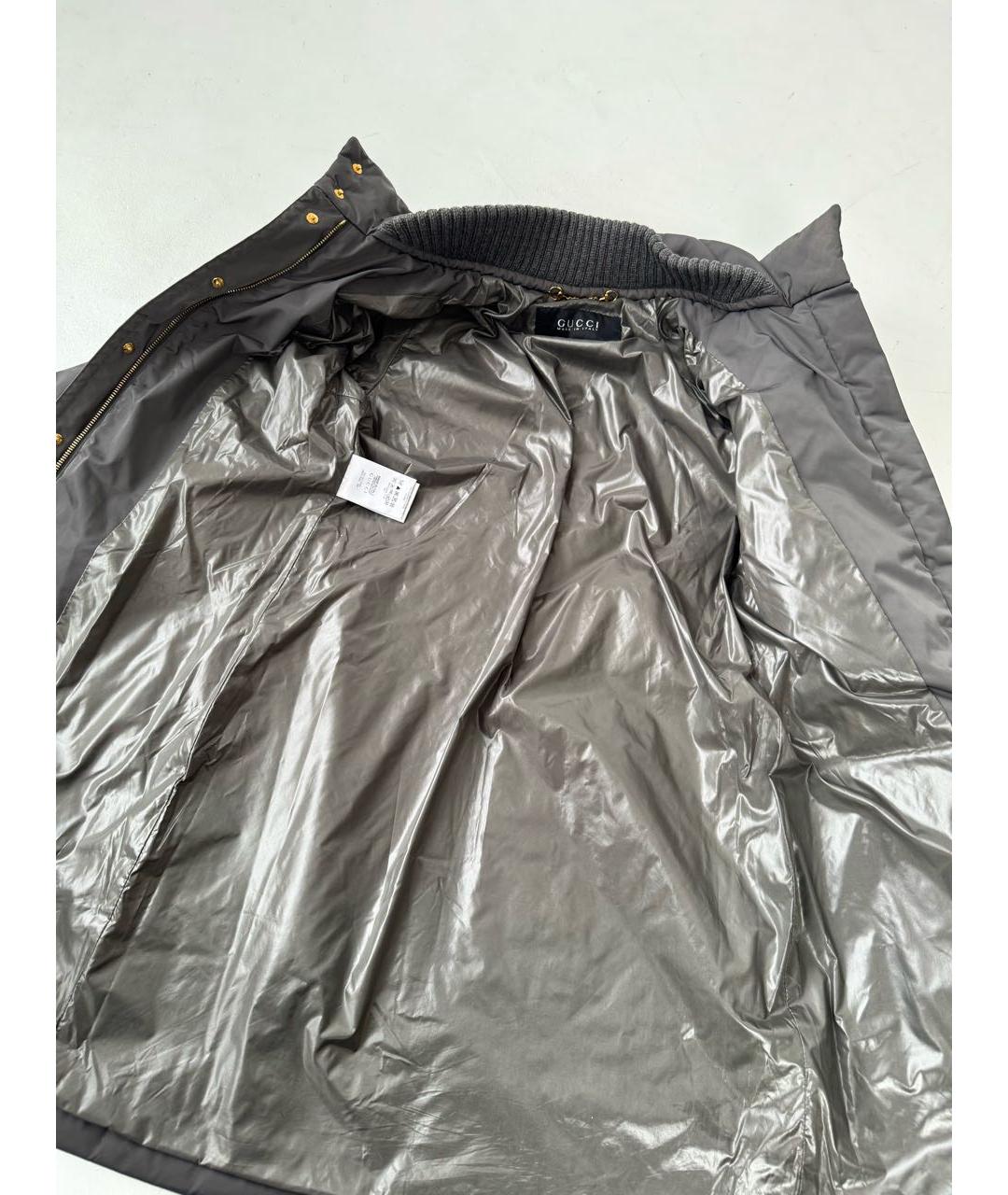 GUCCI Хаки полиамидовая куртка, фото 5