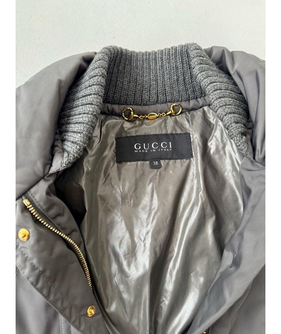 GUCCI Хаки полиамидовая куртка, фото 3