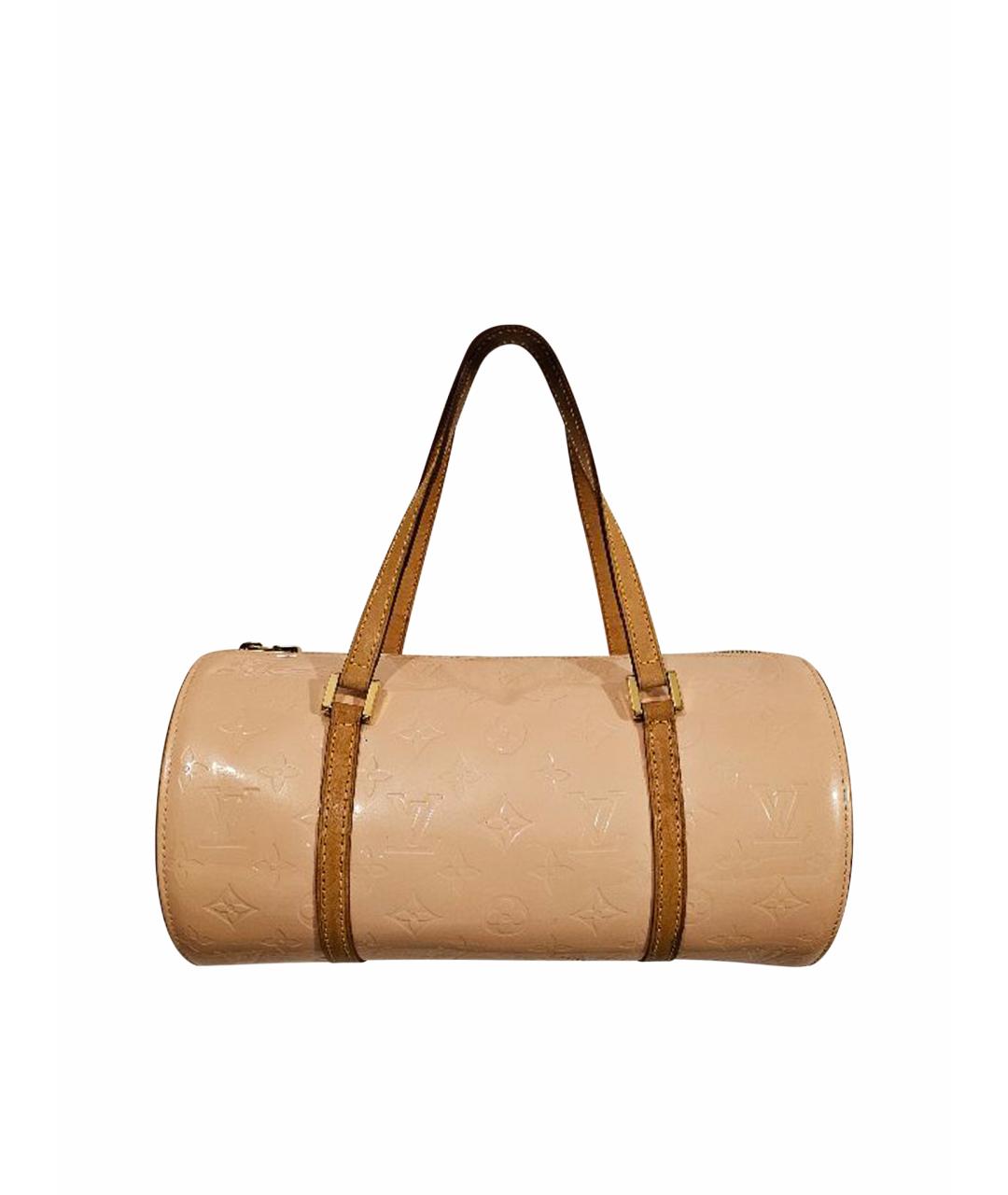 LOUIS VUITTON Бежевая кожаная сумка с короткими ручками, фото 1