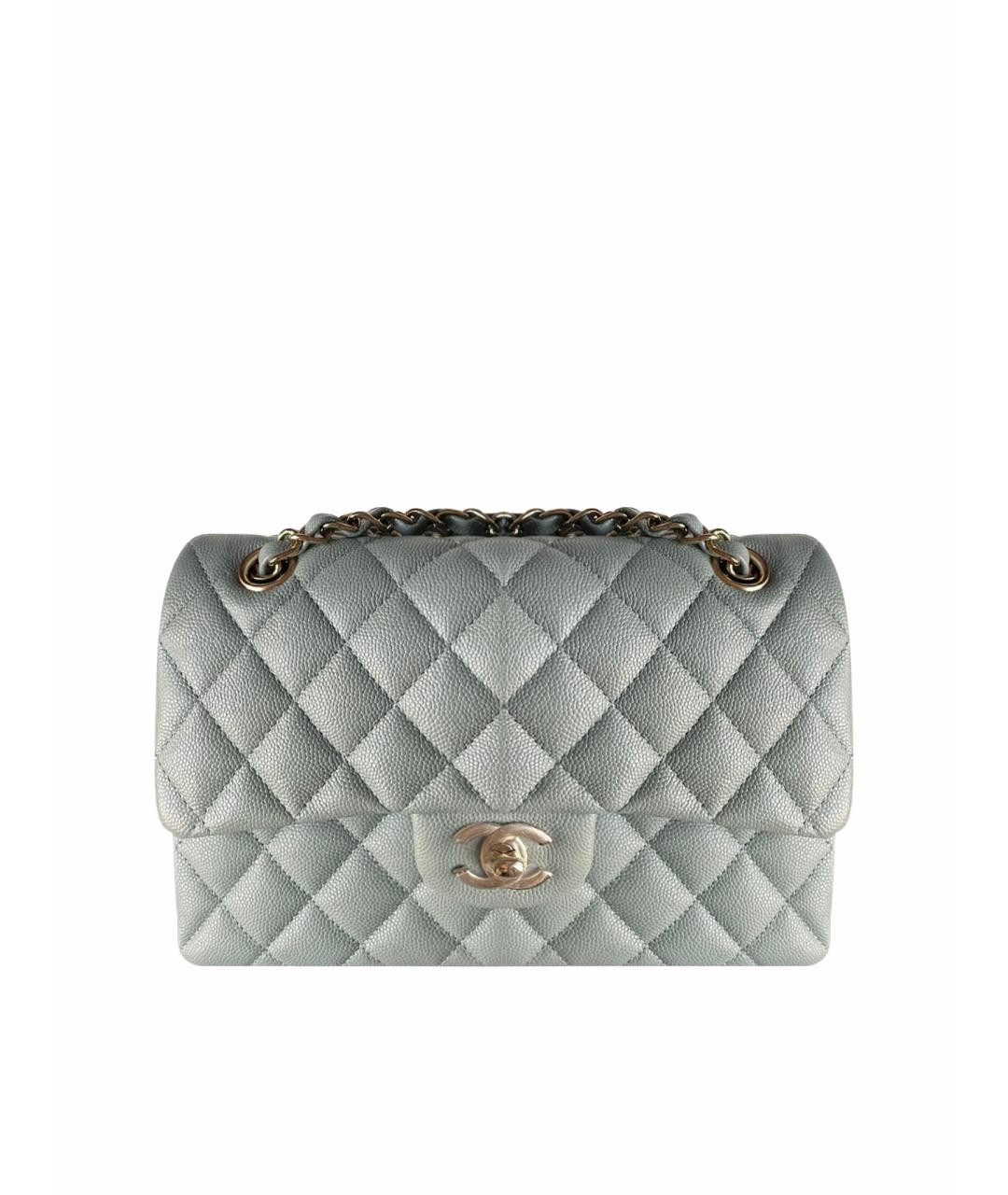 CHANEL Голубая кожаная сумка через плечо, фото 1