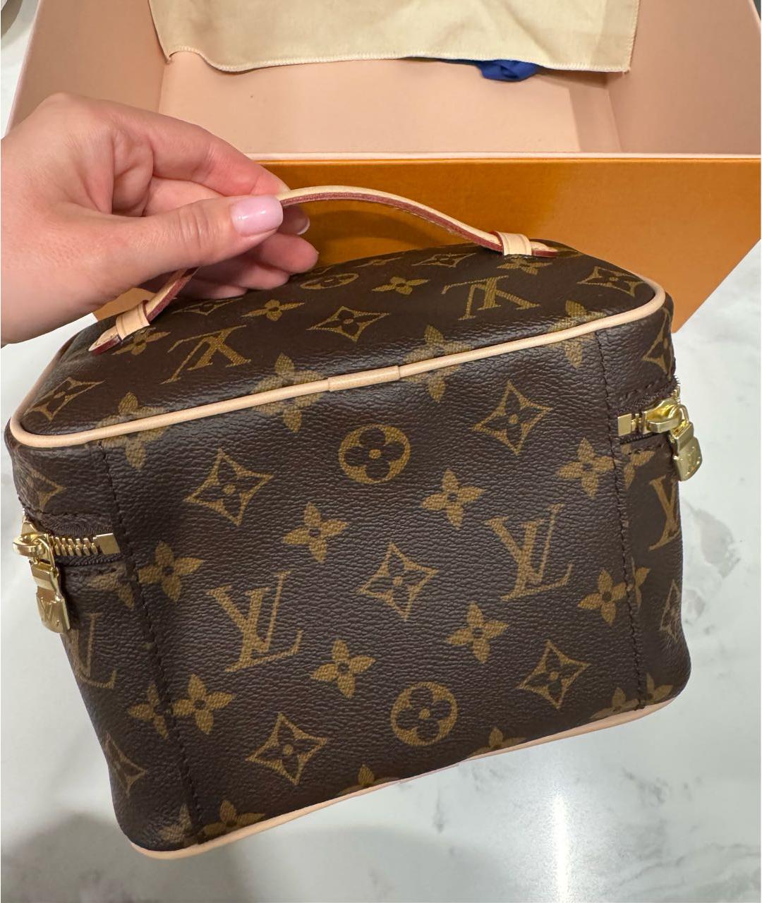 LOUIS VUITTON Коричневая косметичка, фото 3