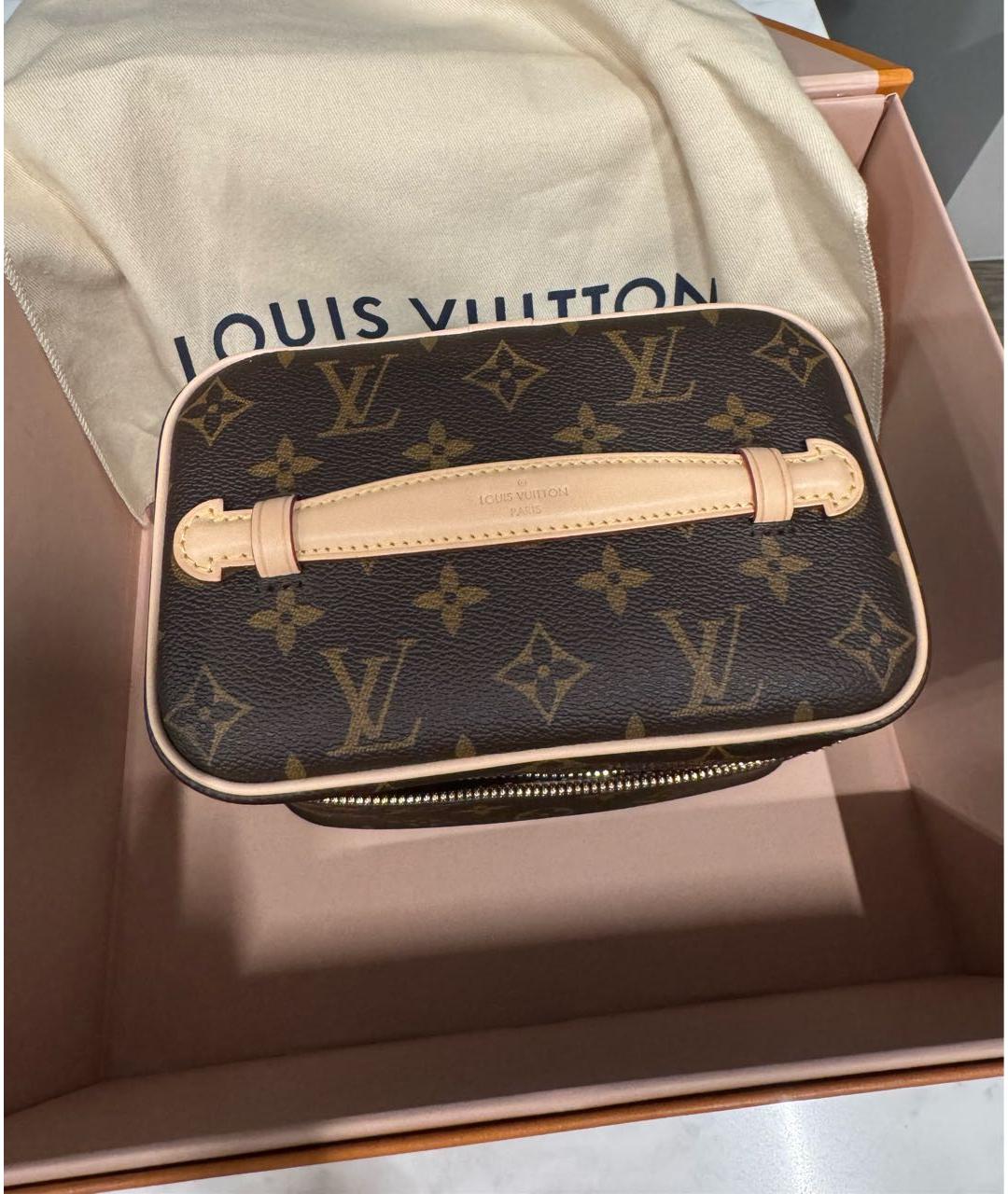 LOUIS VUITTON Коричневая косметичка, фото 8