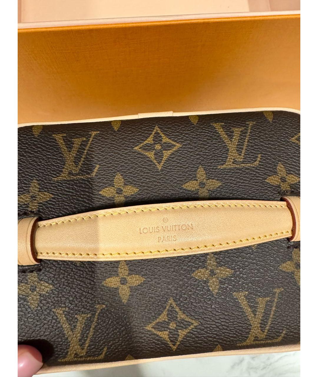 LOUIS VUITTON Коричневая косметичка, фото 7