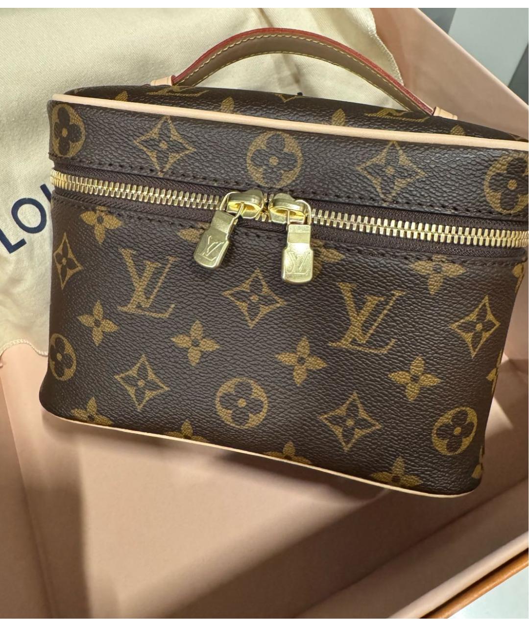 LOUIS VUITTON Коричневая косметичка, фото 2