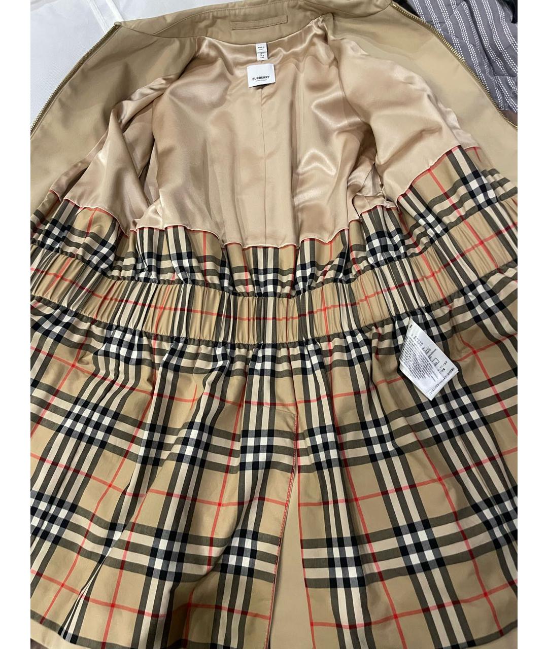 BURBERRY Бежевая хлопковая куртка, фото 4
