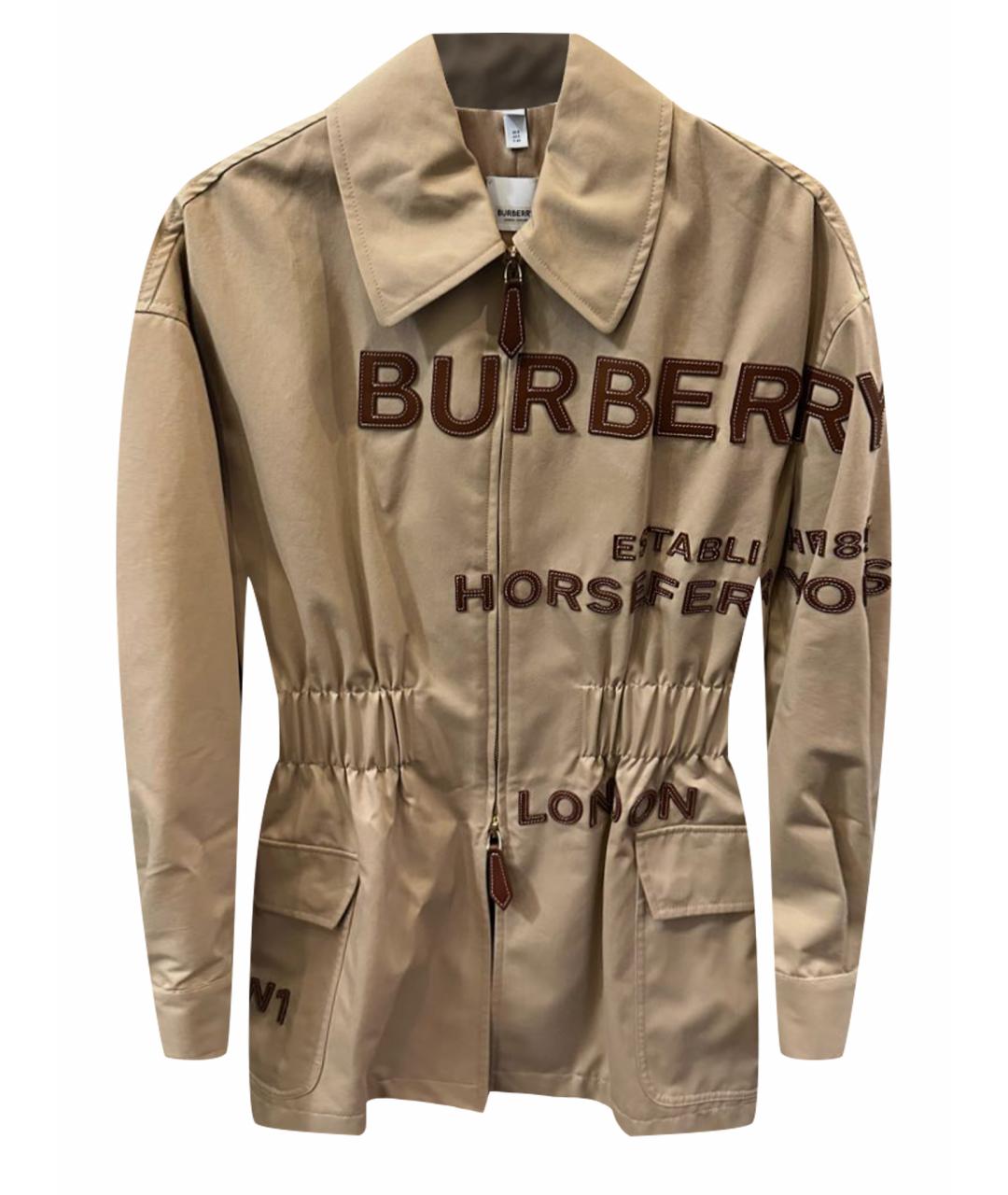 BURBERRY Бежевая хлопковая куртка, фото 1