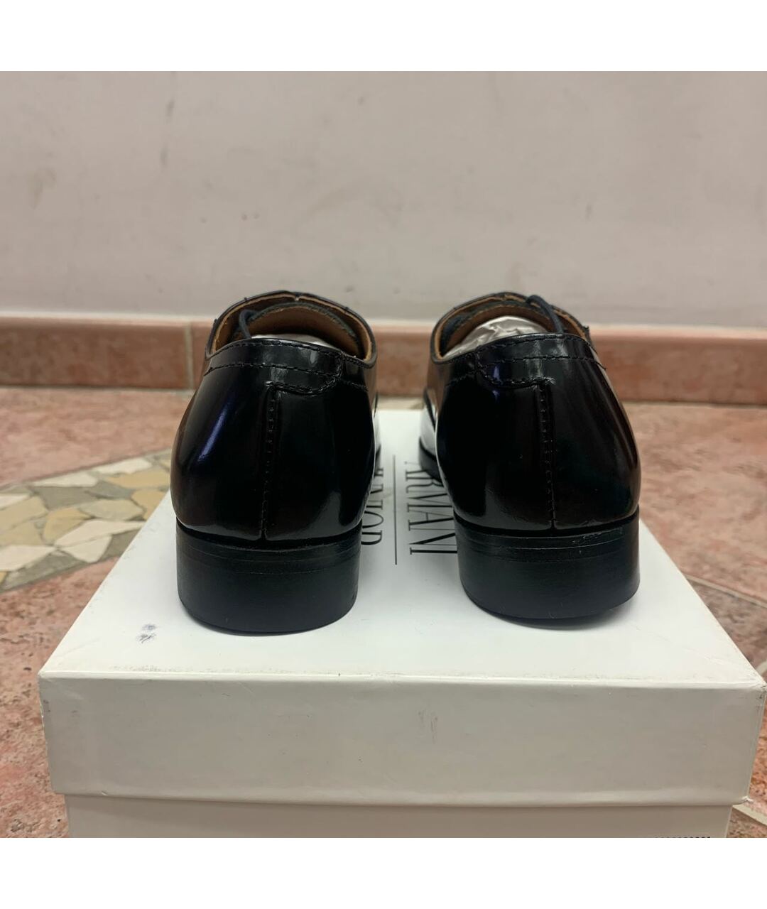 ARMANI JUNIOR Черные кожаные ботинки, фото 4