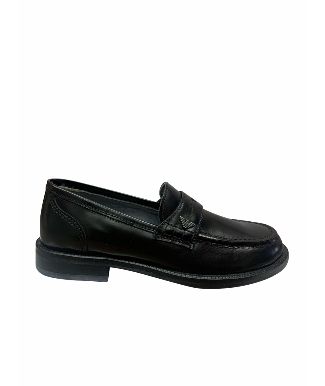 ARMANI JUNIOR Черные кожаные ботинки, фото 1
