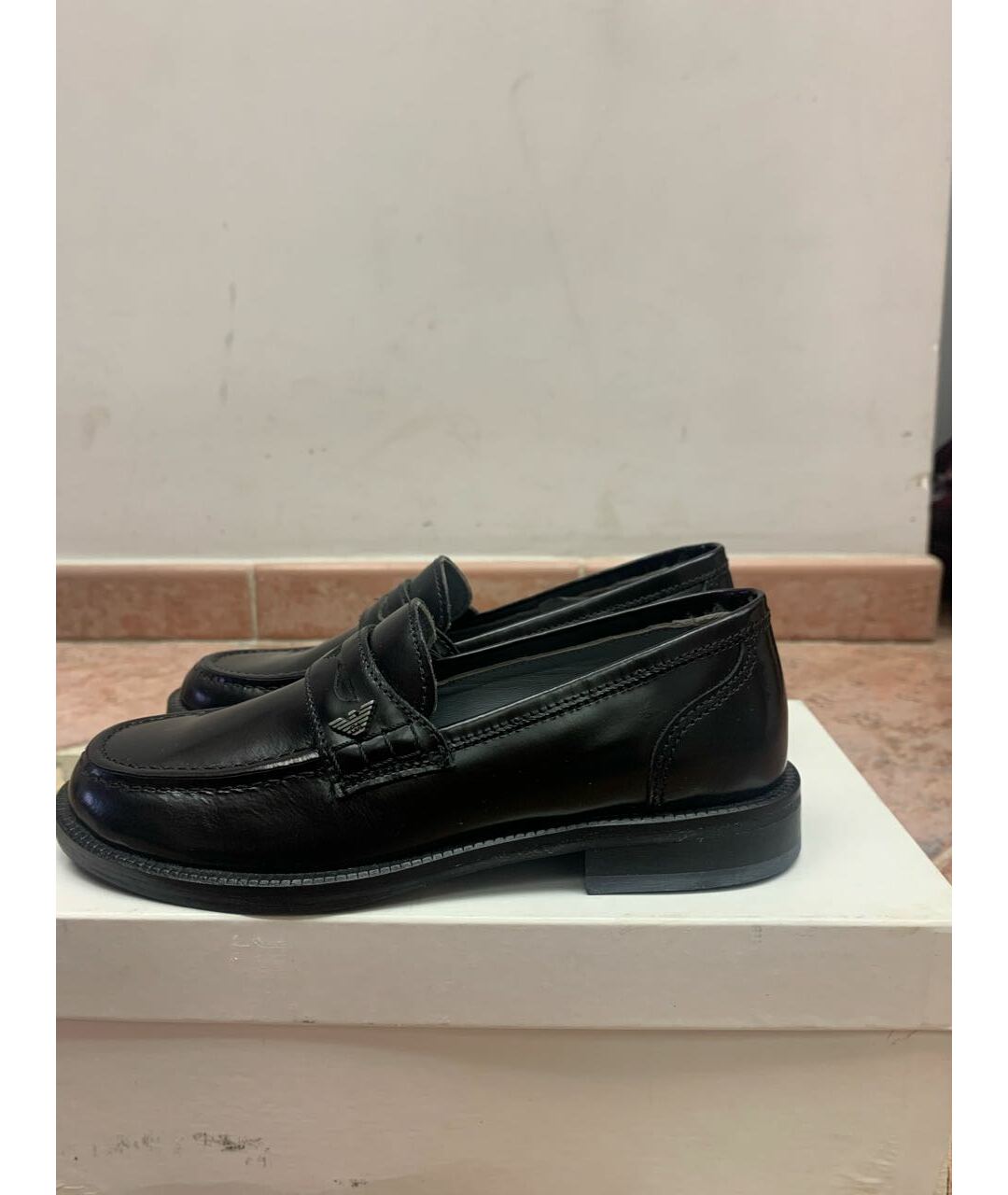 ARMANI JUNIOR Черные кожаные ботинки, фото 6