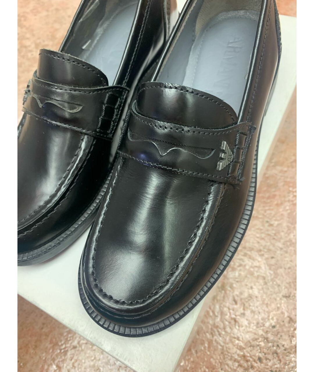 ARMANI JUNIOR Черные кожаные ботинки, фото 3