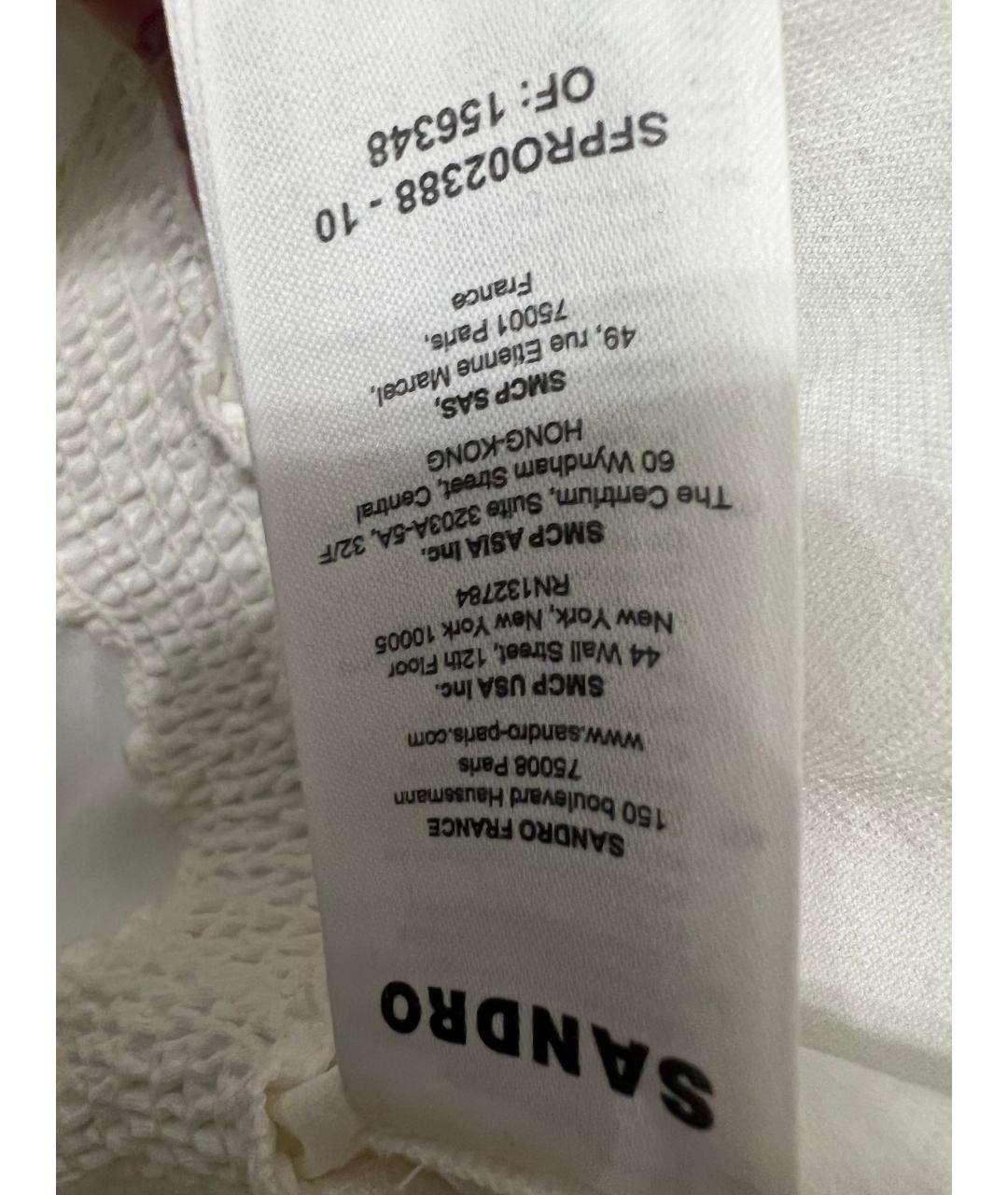 SANDRO Белое полиэстеровое повседневное платье, фото 4