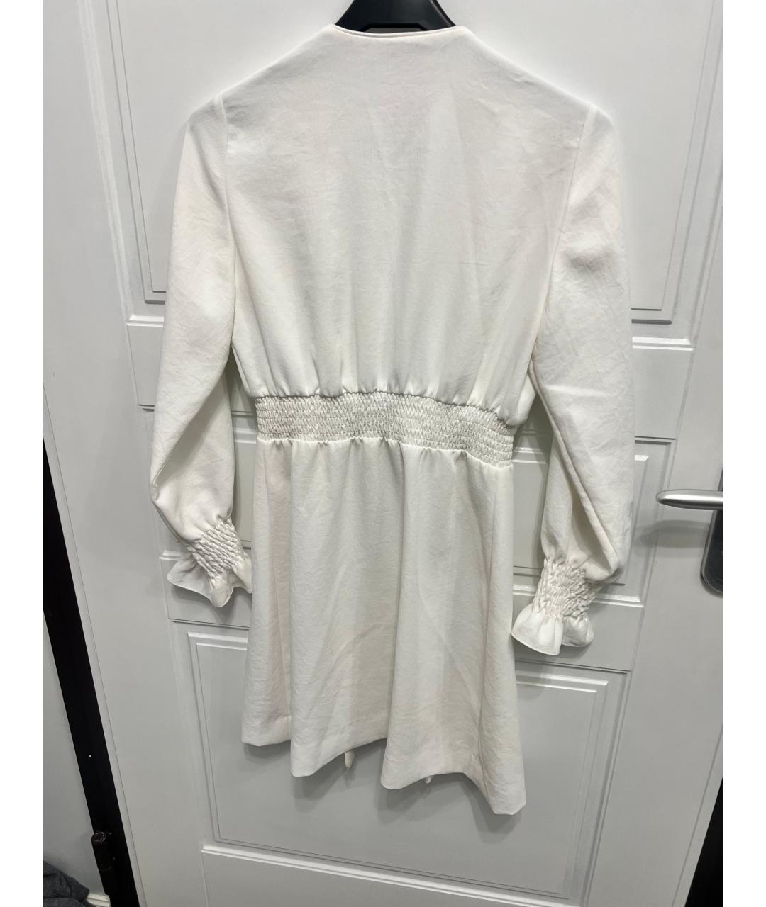 SANDRO Белое полиэстеровое повседневное платье, фото 3