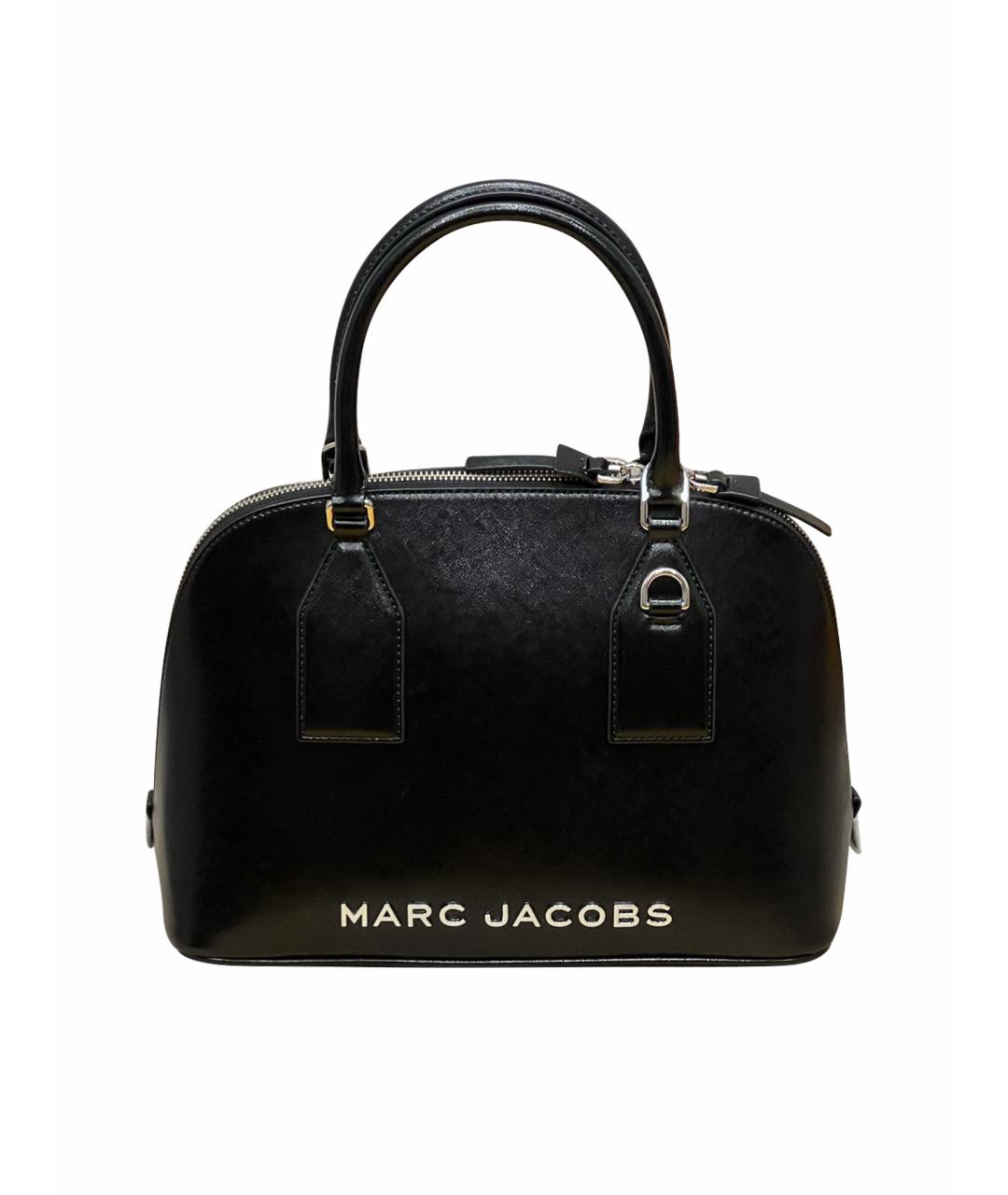 MARC JACOBS Черная кожаная сумка с короткими ручками, фото 1