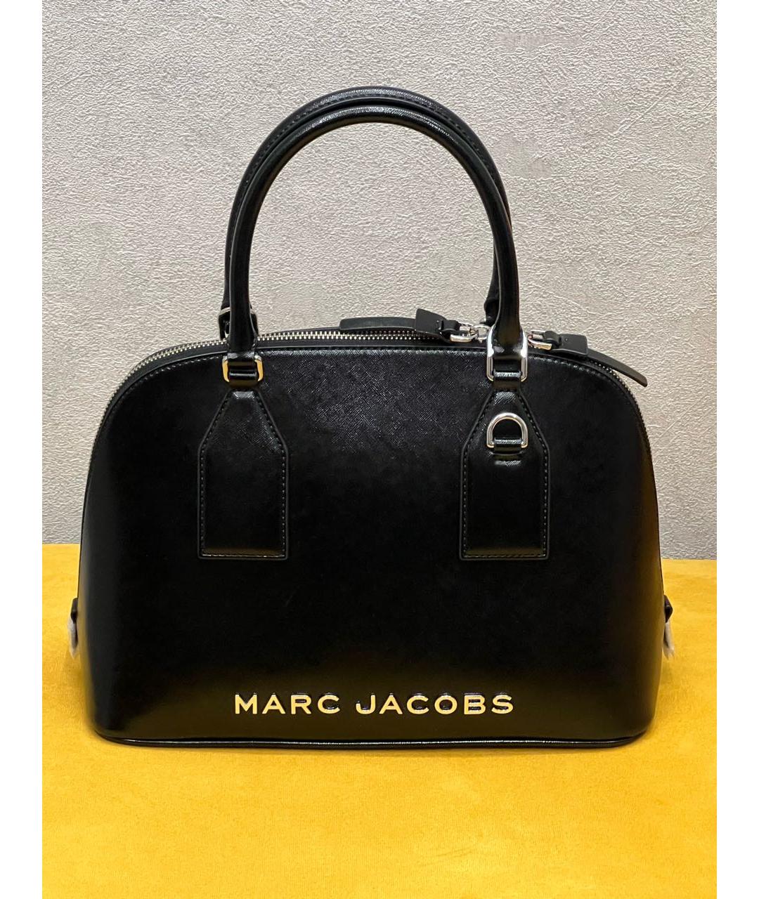 MARC JACOBS Черная кожаная сумка с короткими ручками, фото 9