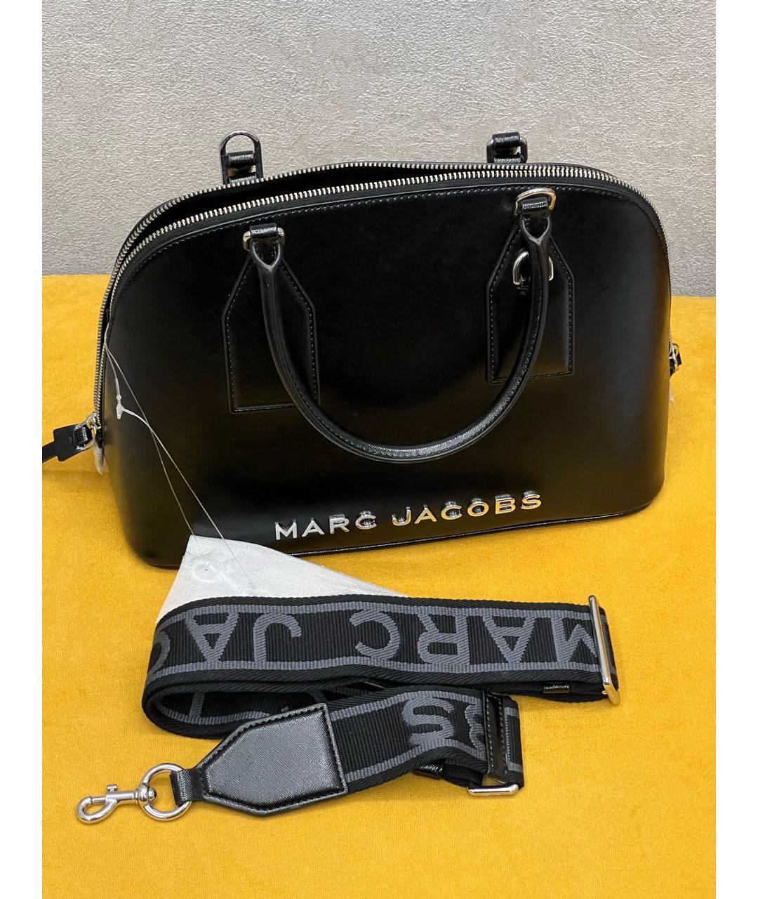 MARC JACOBS Черная кожаная сумка с короткими ручками, фото 8