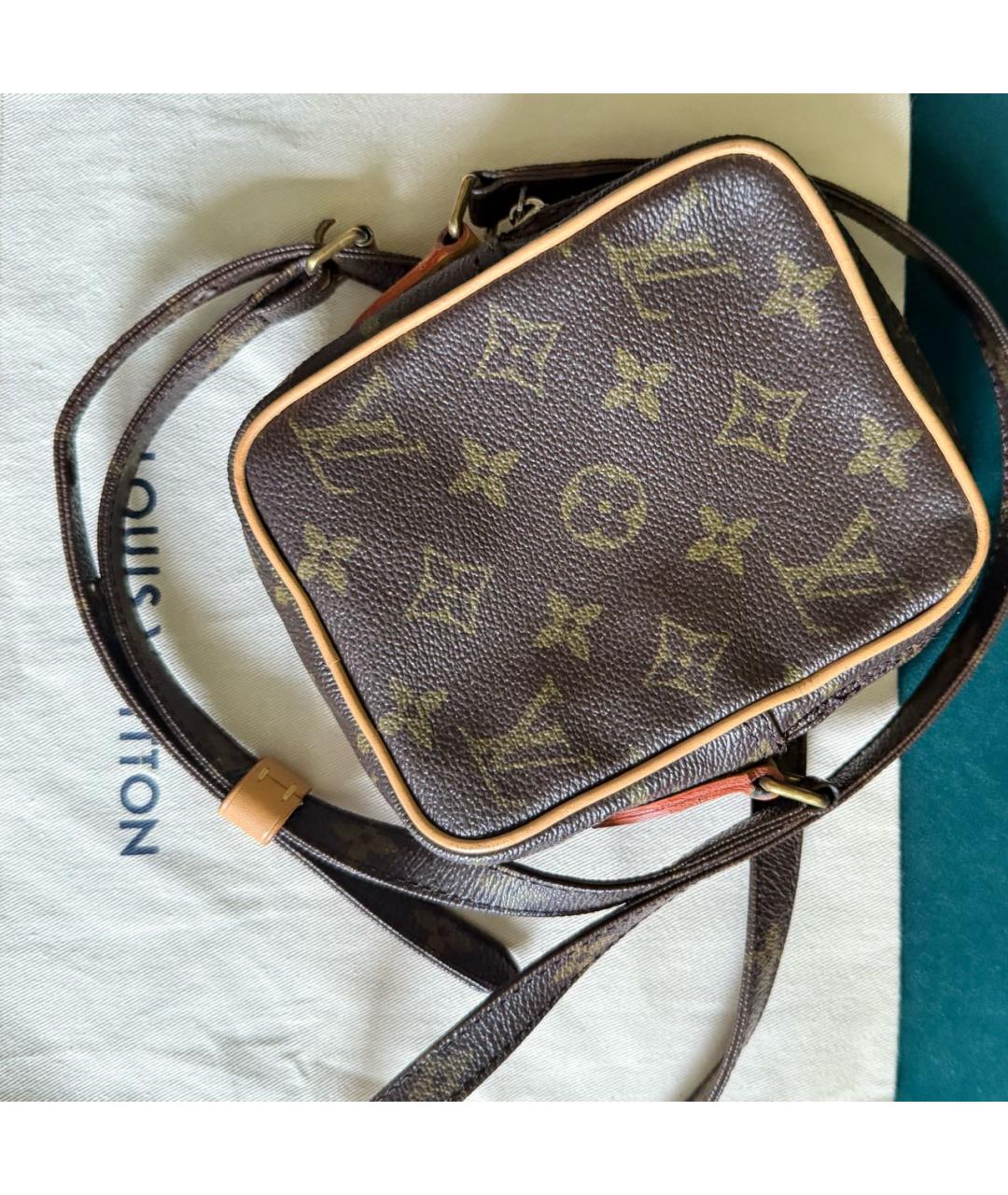 LOUIS VUITTON Коричневая сумка через плечо из канвы, фото 6
