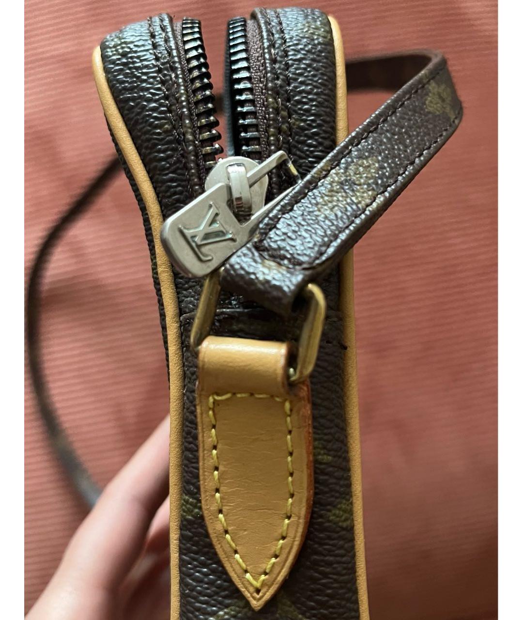 LOUIS VUITTON Коричневая сумка через плечо из канвы, фото 3