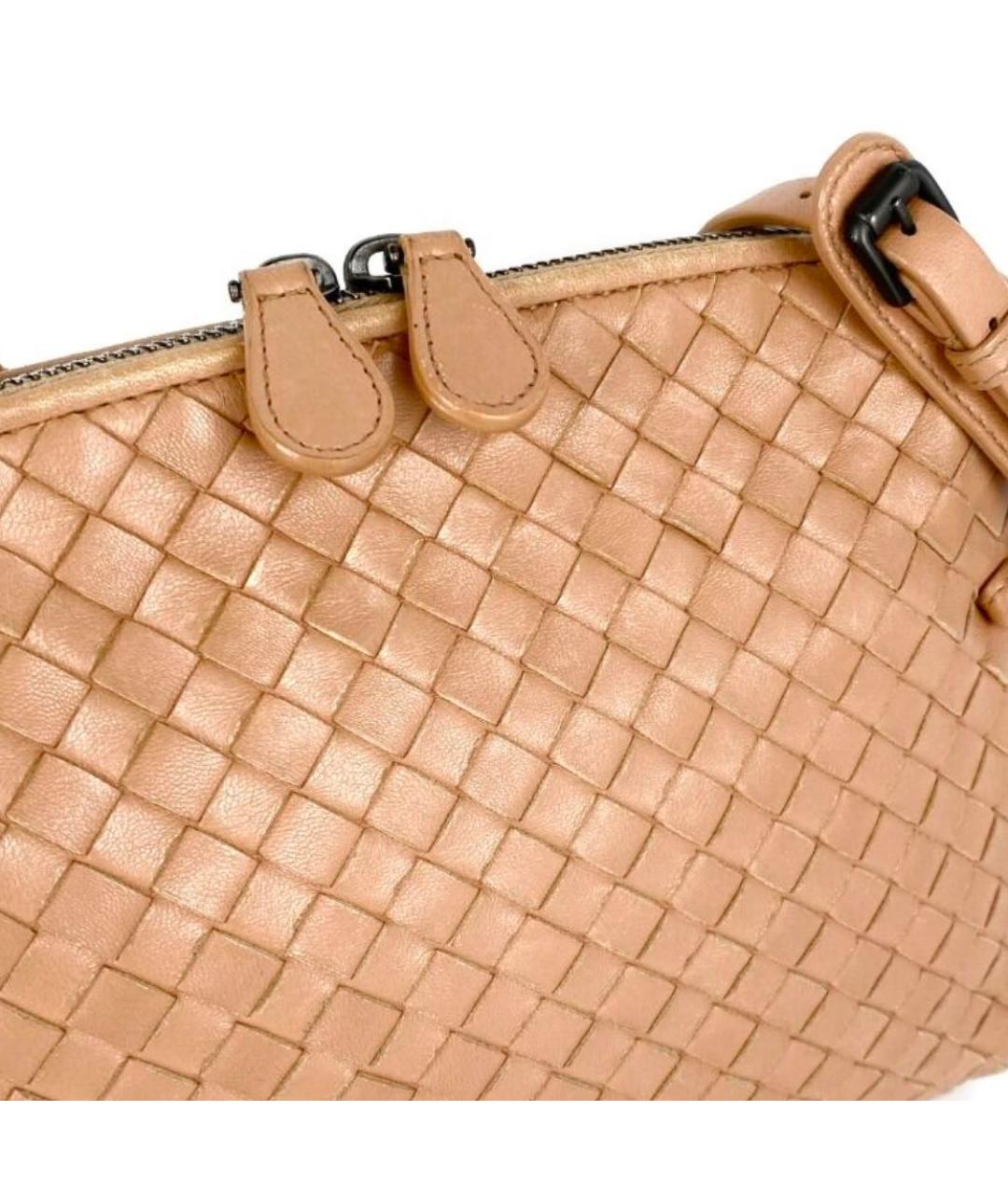 BOTTEGA VENETA Бежевая кожаная сумка через плечо, фото 4