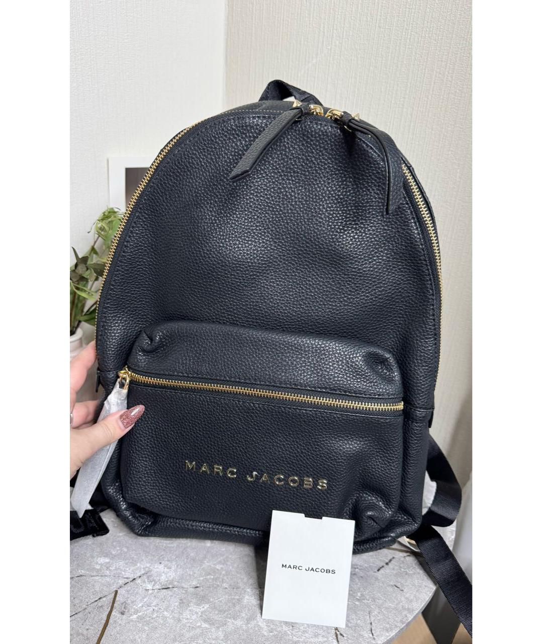 MARC JACOBS Черный кожаный рюкзак, фото 4