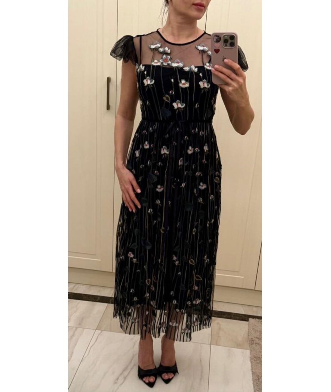 RED VALENTINO Черное полиэстеровое вечернее платье, фото 8