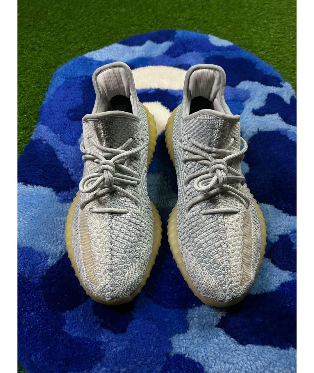 ADIDAS YEEZY Голубые текстильные низкие кроссовки / кеды, фото 3